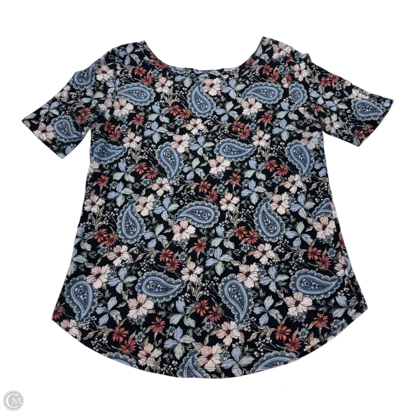 Top Short Sleeve By Loft In Floral Print, Size: Xs