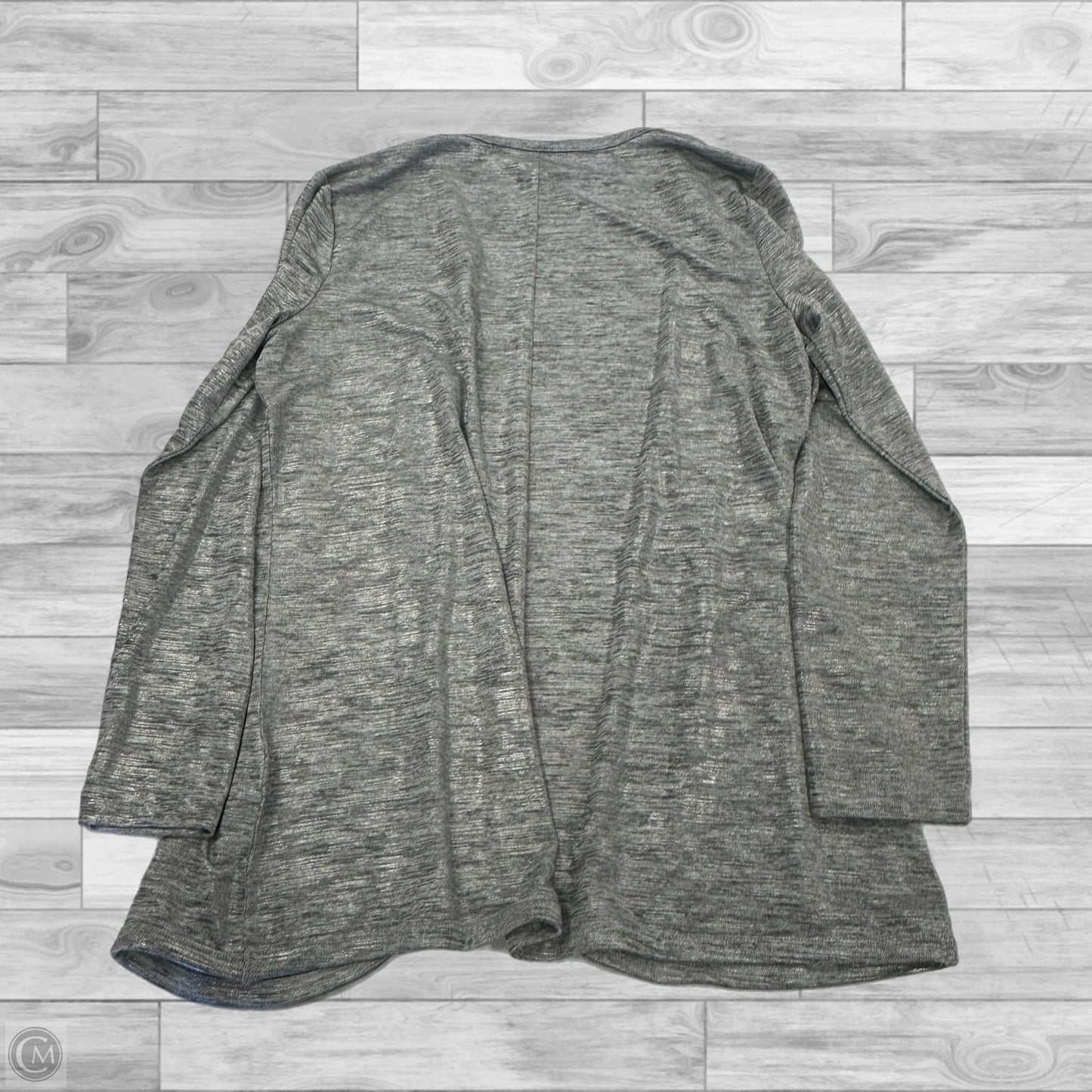 Cardigan By Jm Collections In Grey, Size: M