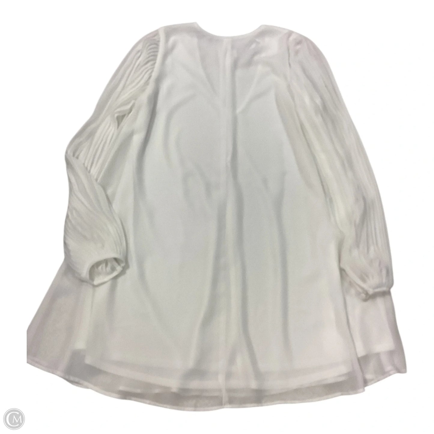 Tunic Long Sleeve By Karlie In White, Size: M