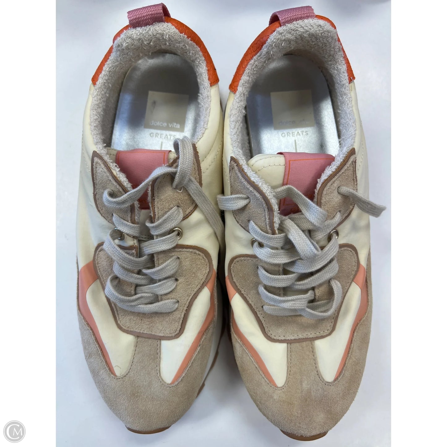 Shoes Sneakers By Dolce Vita In Tan & White, Size: 8.5