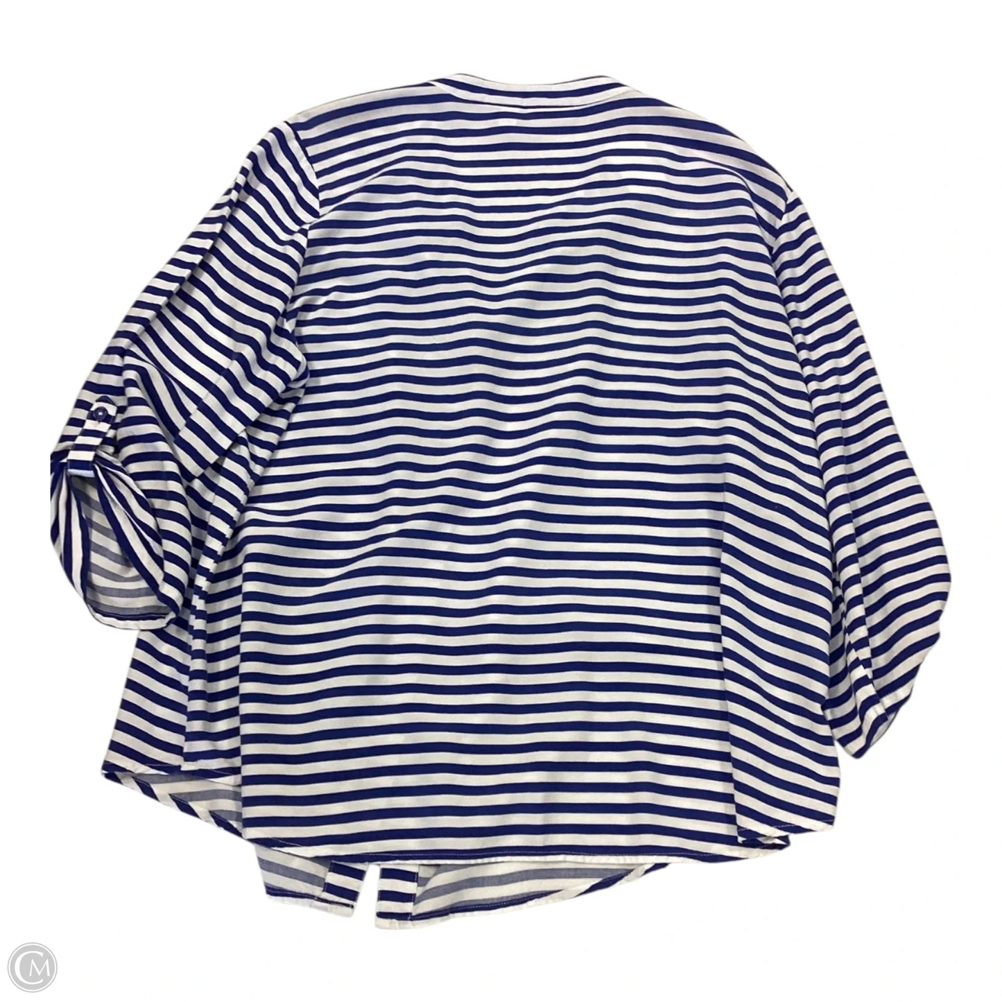 Top Long Sleeve By Chicos In Striped Pattern, Size: Xl