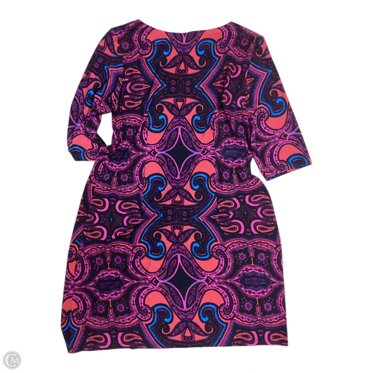 Dress Casual Short By Studio 1 In Orange & Pink, Size: L