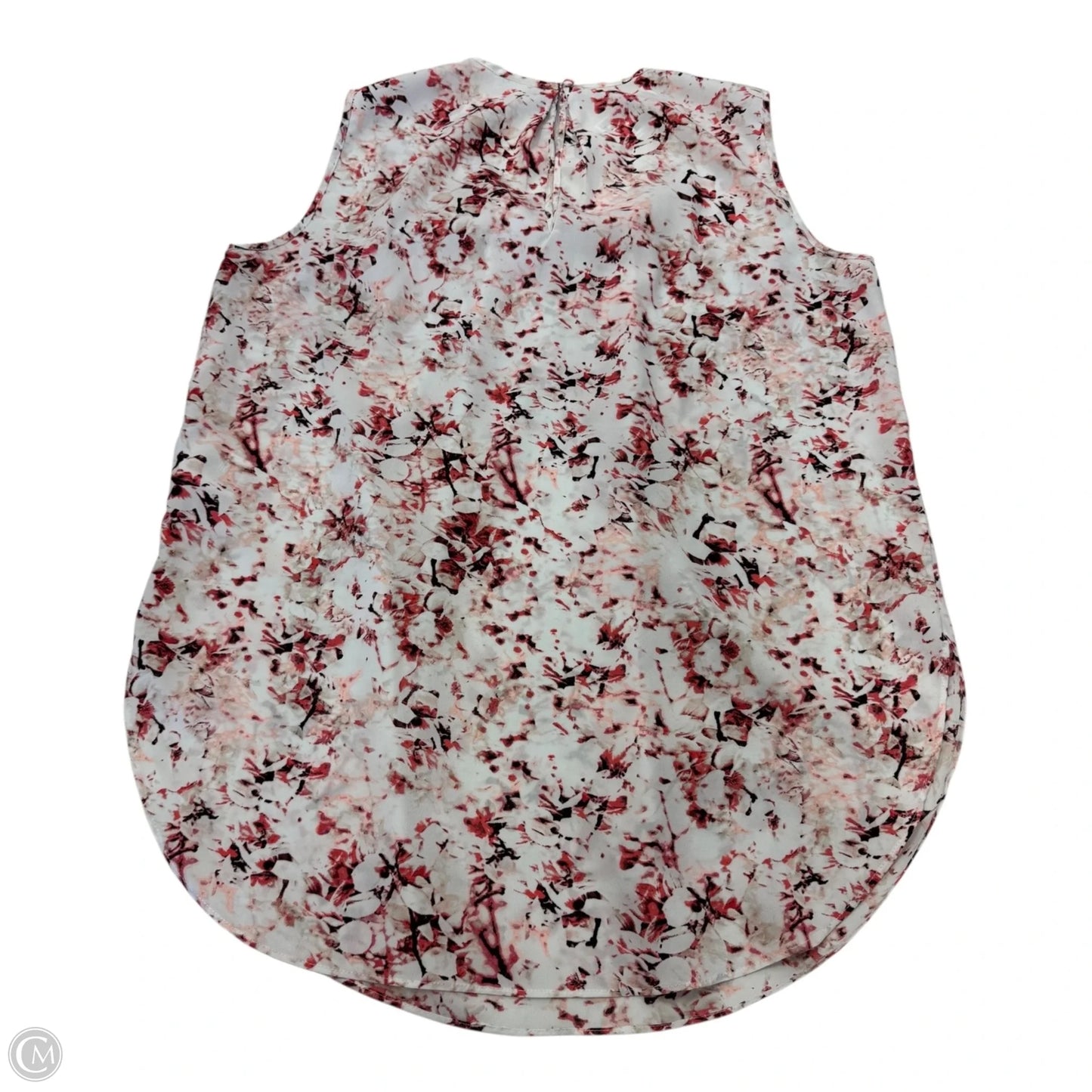 Top Sleeveless By Dkny In Red & White, Size: S