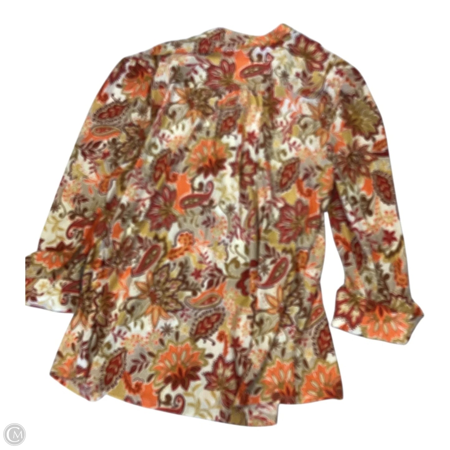 Top Long Sleeve By Clothes Mentor In Orange, Size: M