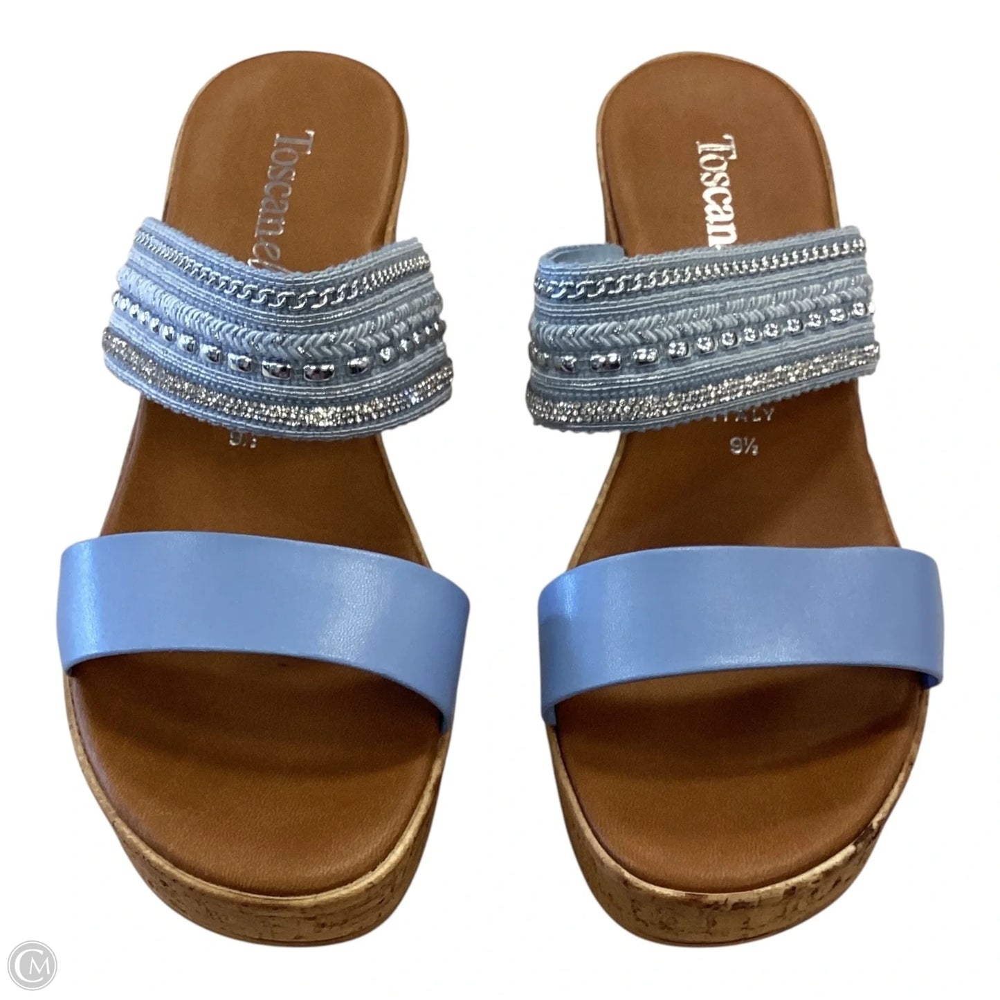 Shoes Heels Wedge By Clothes Mentor In Blue, Size: 9.5