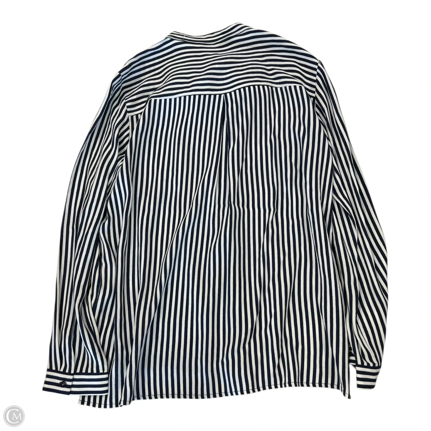 Top Long Sleeve By Zara In Striped Pattern, Size: L