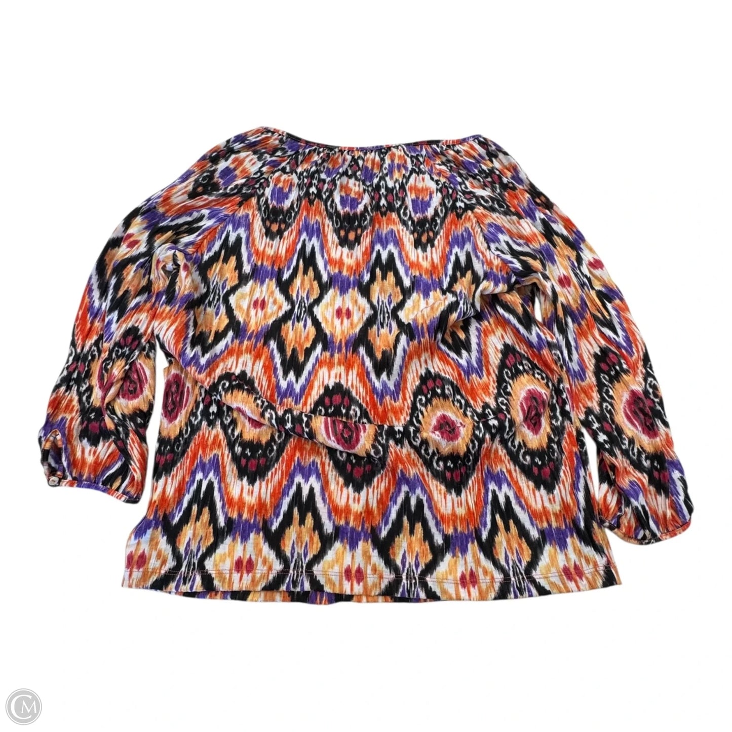 Top Long Sleeve By Chicos In Multi-colored, Size: S