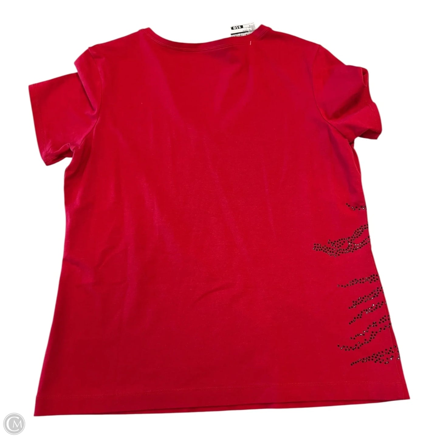 Top Short Sleeve Basic By Chicos In Red, Size: M