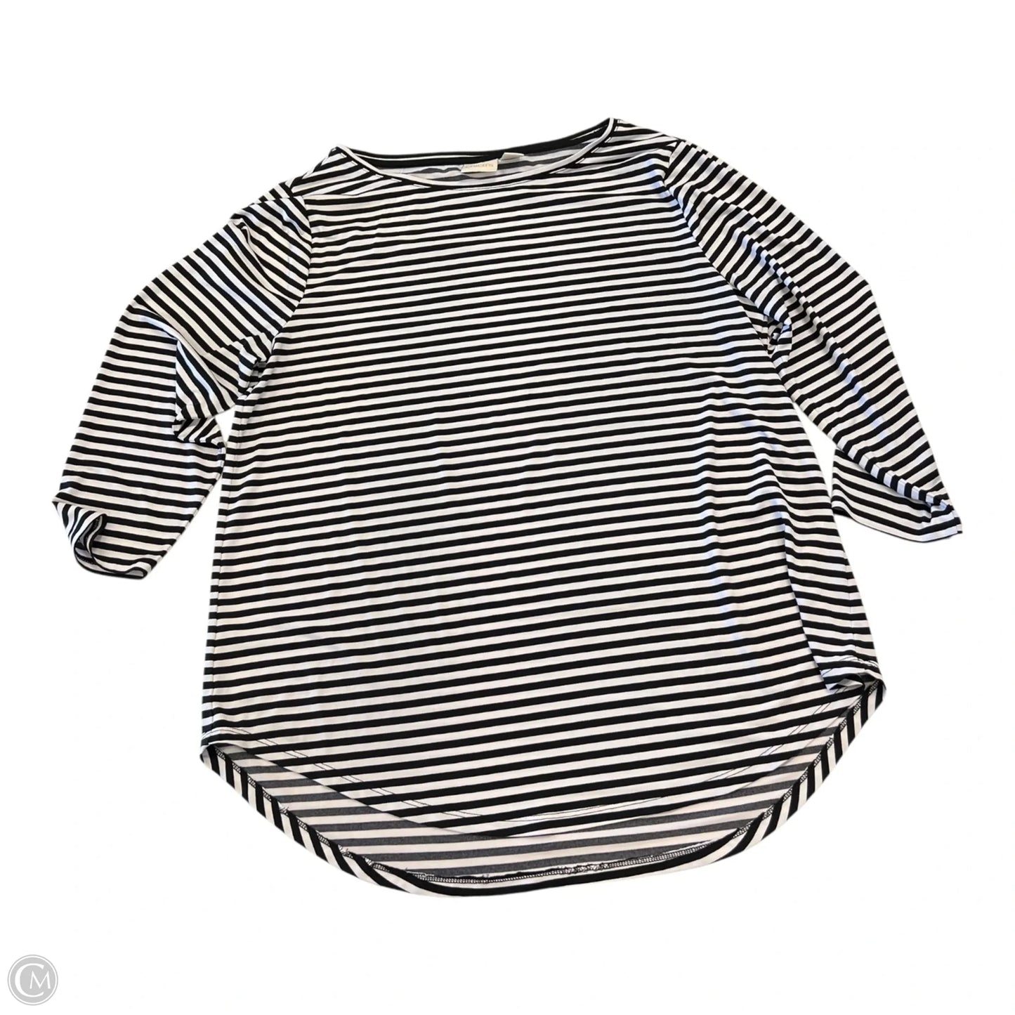 Top Long Sleeve By Chicos In Striped Pattern, Size: L
