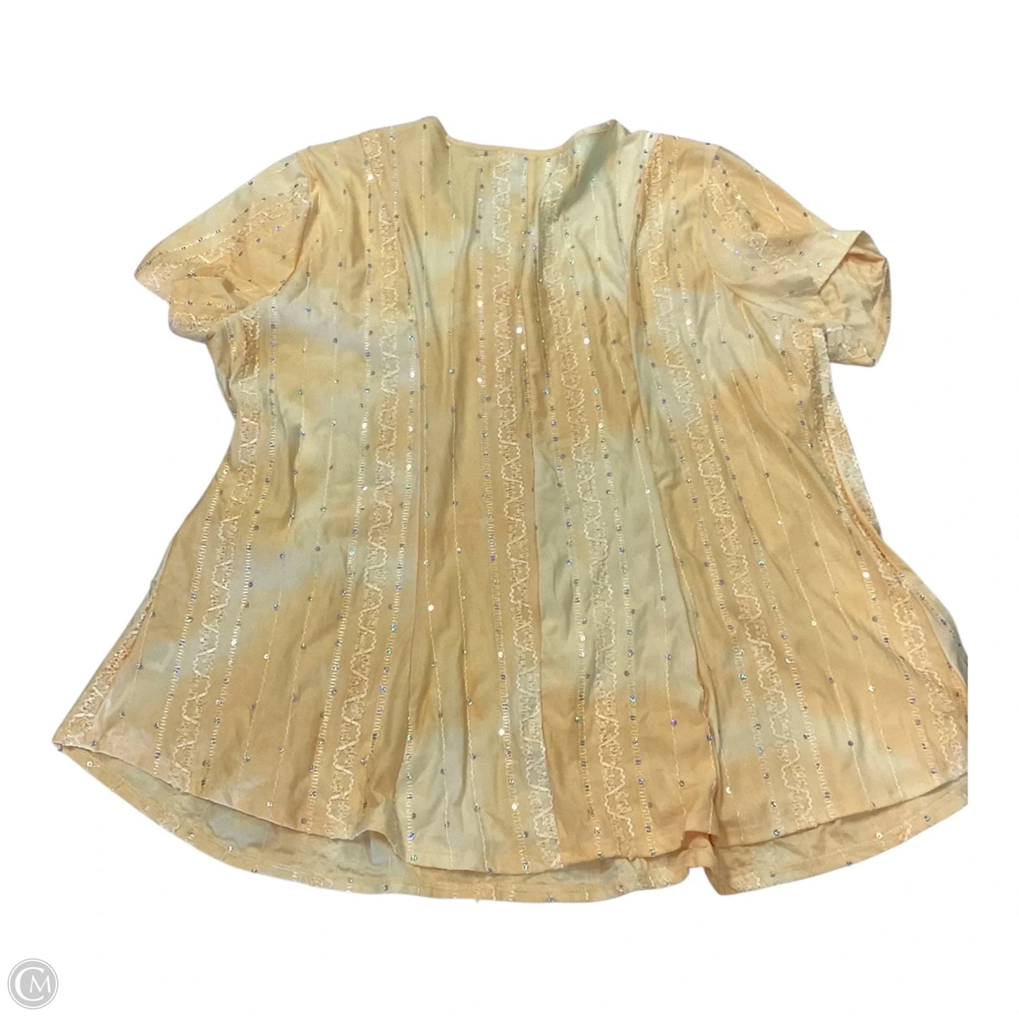 Top Short Sleeve By Coral Bay In Yellow, Size: Xl