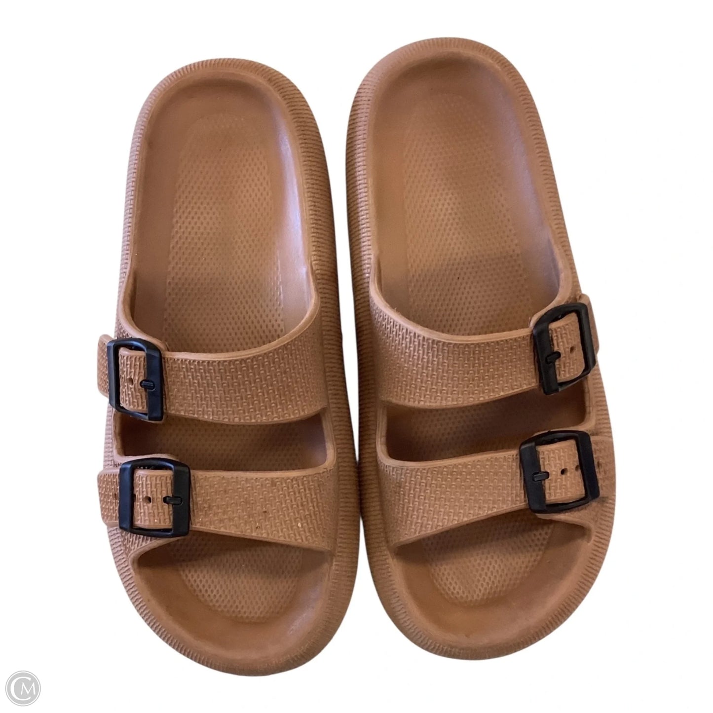 Sandals Heels Platform By Clothes Mentor In Brown, Size: 10