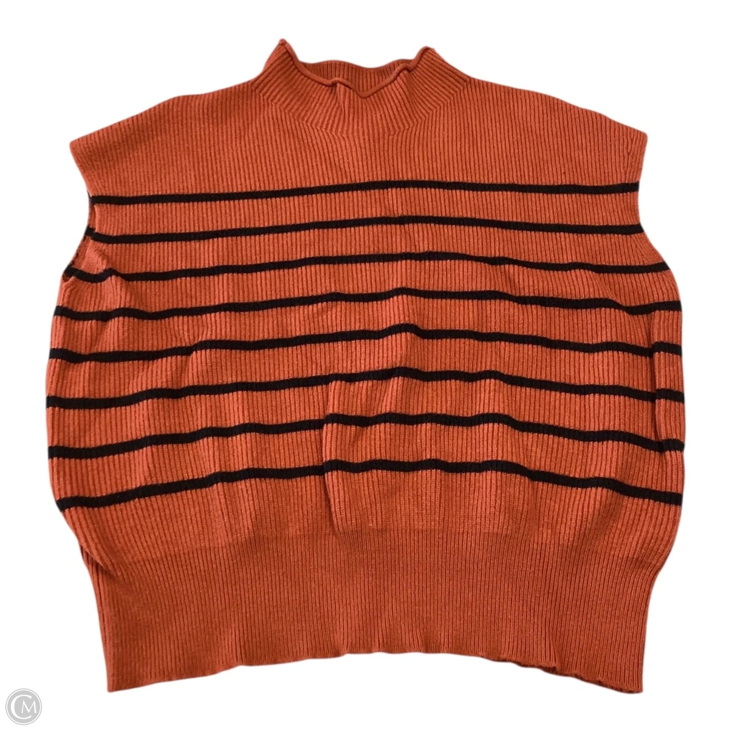 Top Sleeveless By Merokeety In Black & Orange, Size: Xl