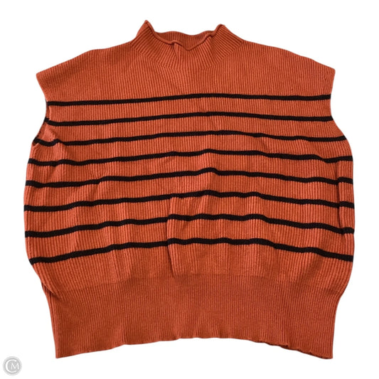Top Sleeveless By Merokeety In Black & Orange, Size: Xl