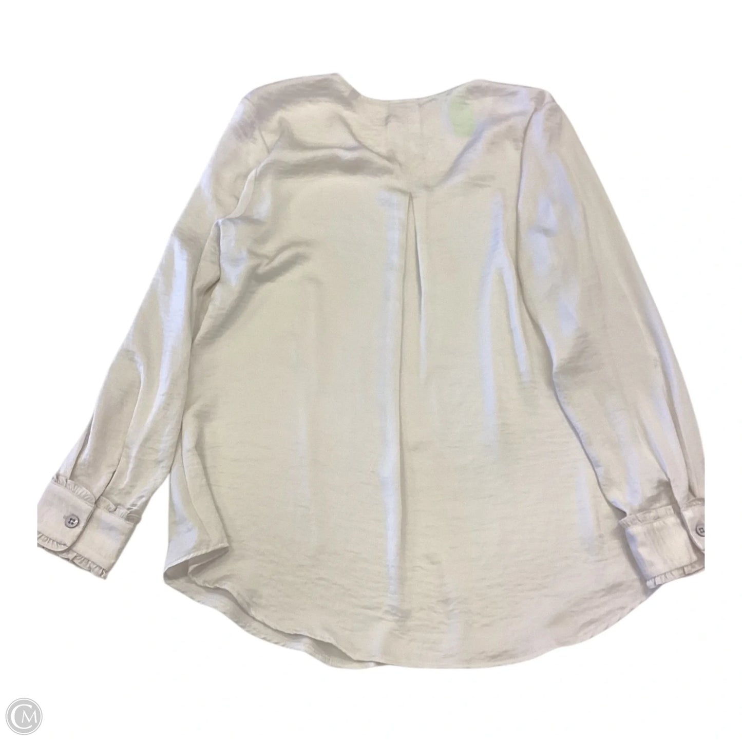 Top Long Sleeve By Cabi In White, Size: M