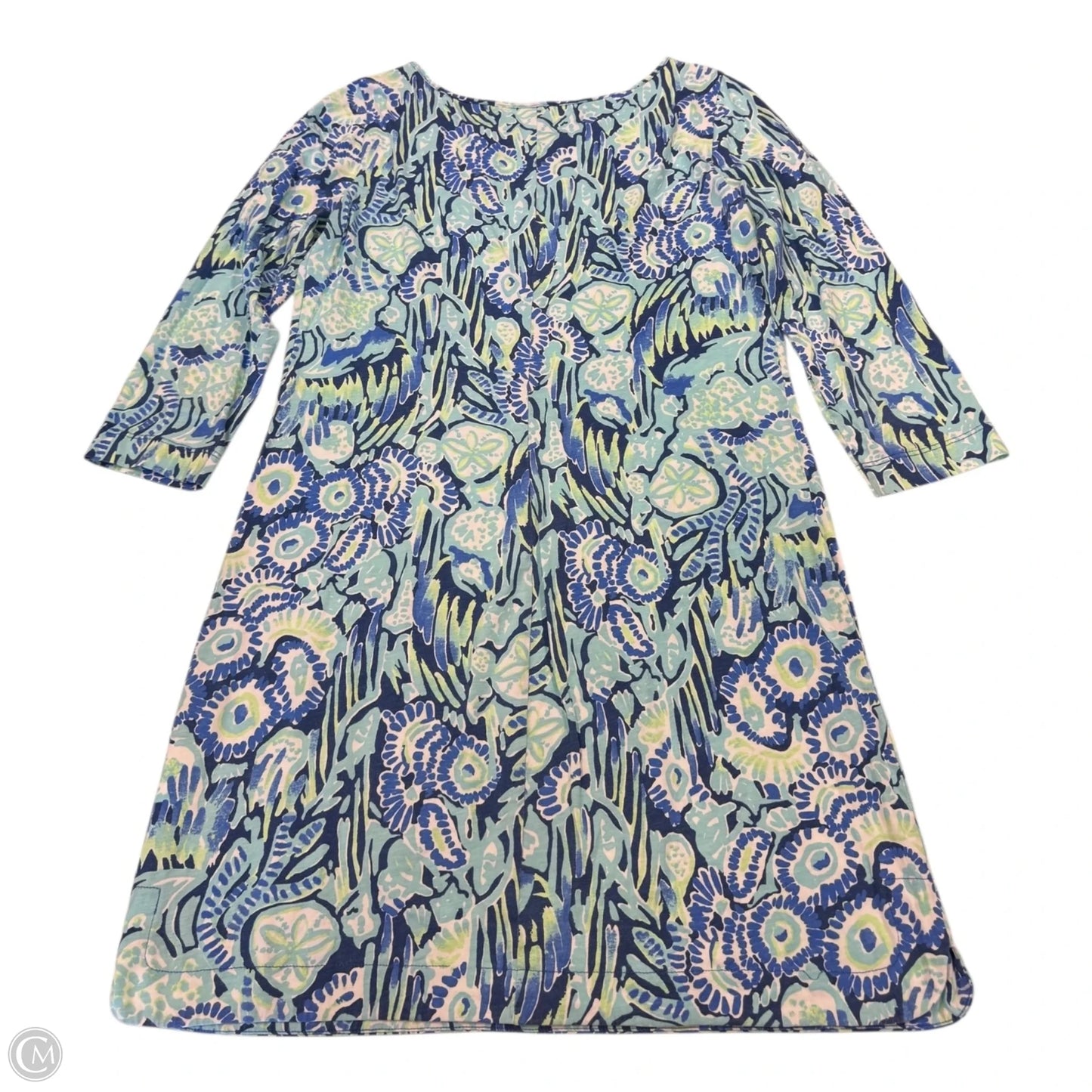 Dress Designer By Lilly Pulitzer In Blue & Green, Size: M