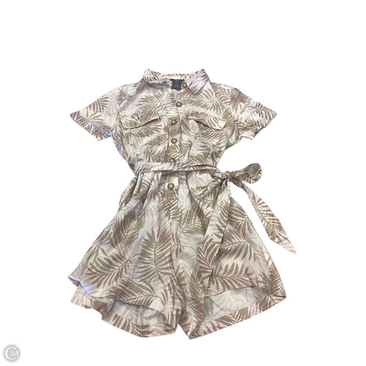 Romper By Matty M In Cream & Tan, Size: M