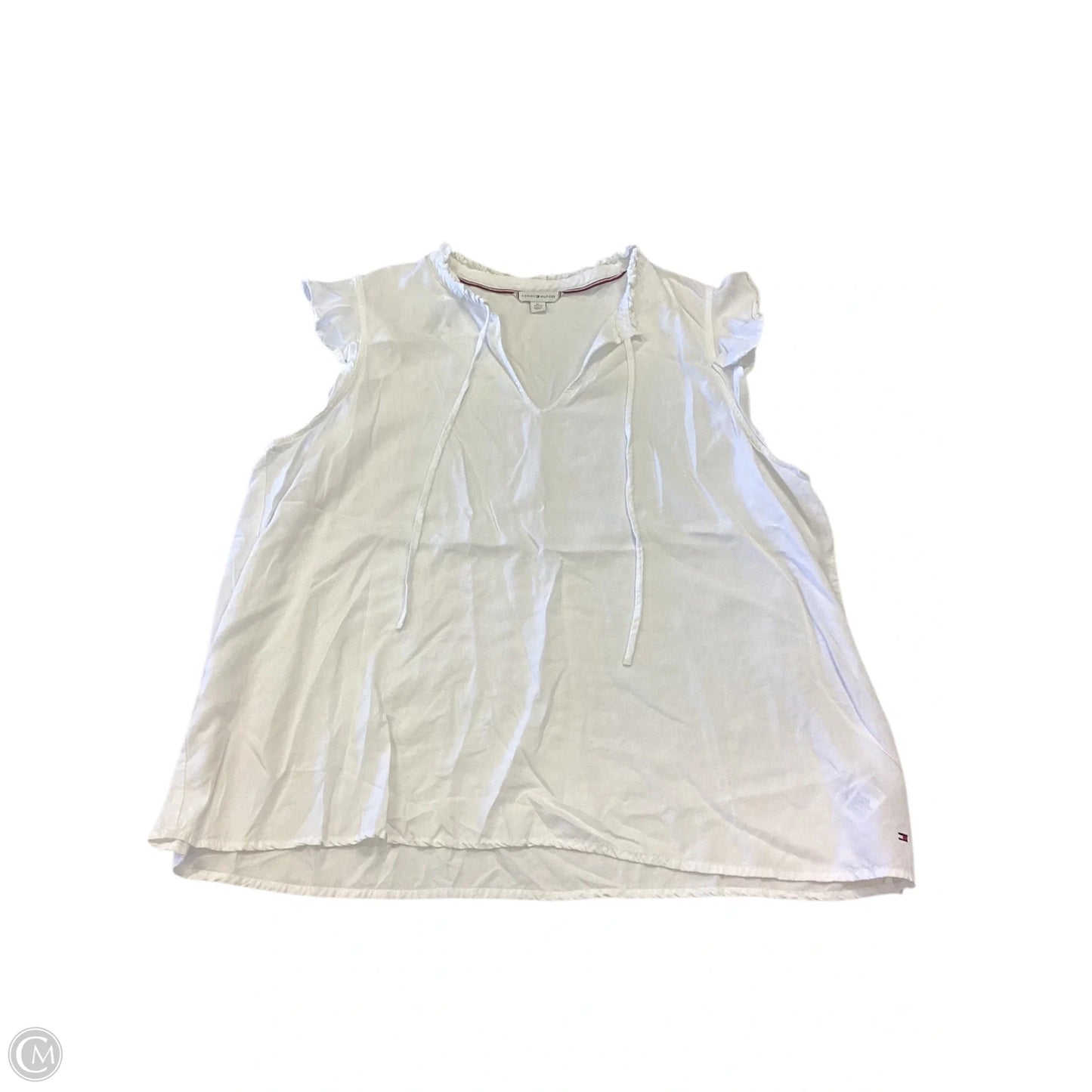 Top Sleeveless By Tommy Hilfiger In White, Size: Xl