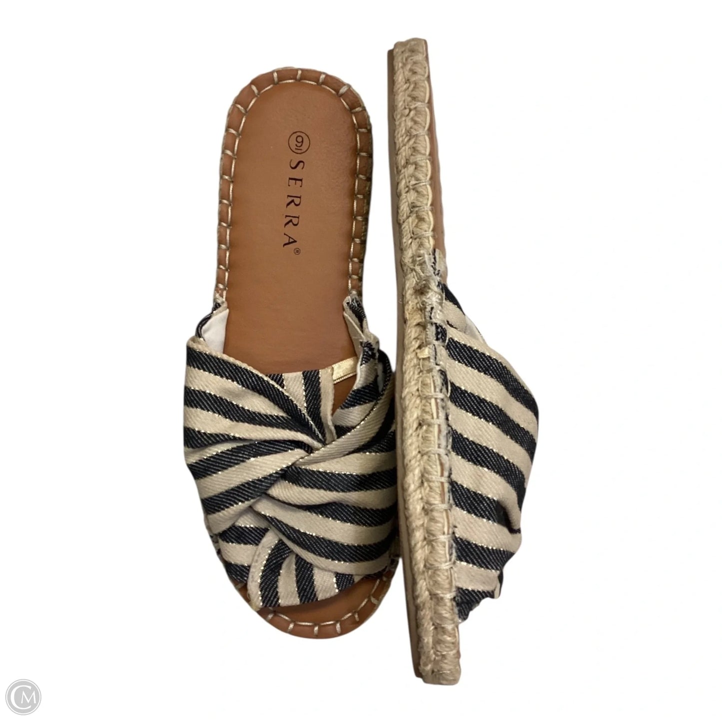 Sandals Flats By Serra In Striped Pattern, Size: 9