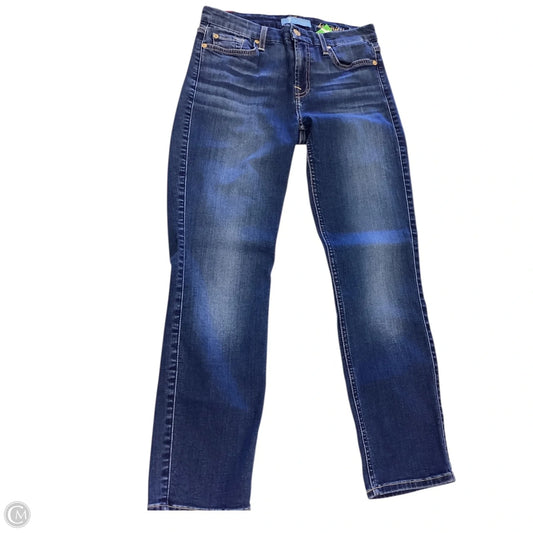 Jeans Skinny By 7 For All Mankind In Blue Denim, Size: 6