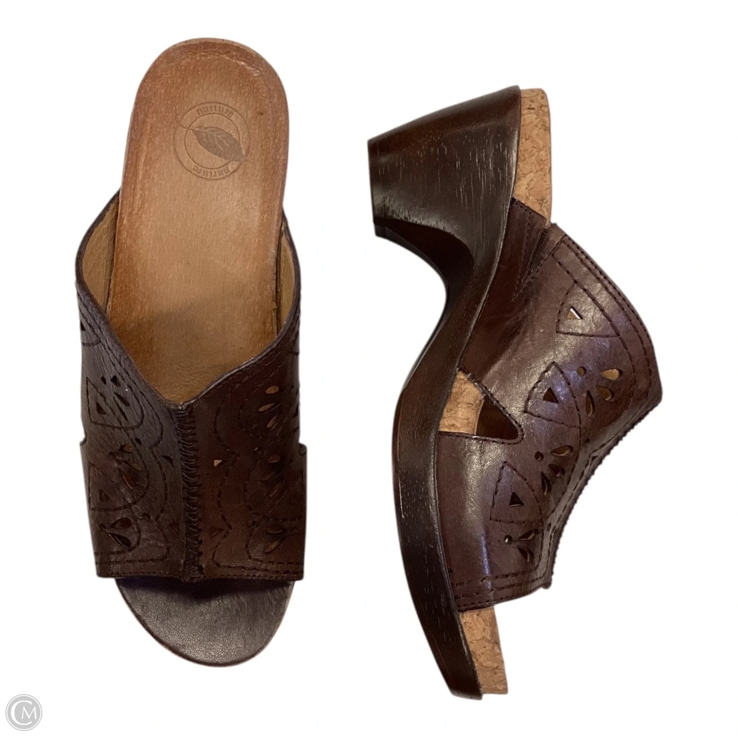 Shoes Heels Block By Nurture In Brown, Size: 8