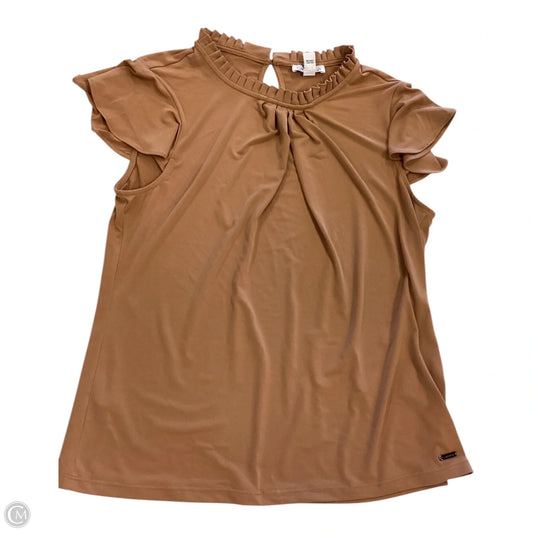 Top Sleeveless By Calvin Klein In Brown, Size: M