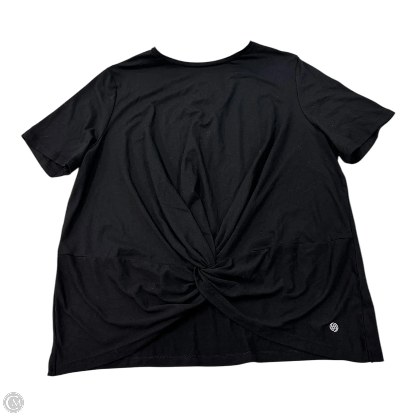 Athletic Top Short Sleeve By Clothes Mentor In Black, Size: L