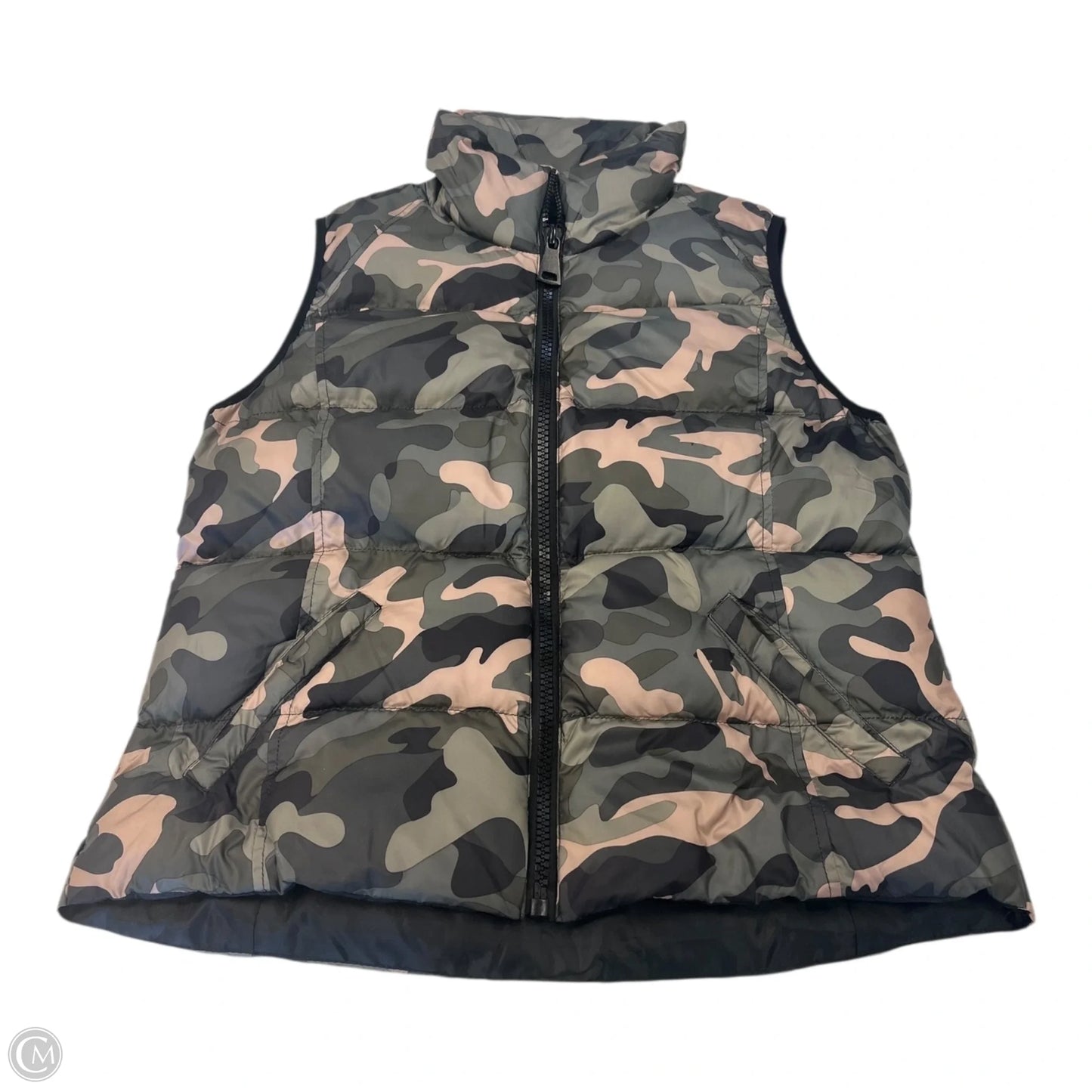 Vest Puffer & Quilted By Ci Sono In Camouflage Print, Size: L