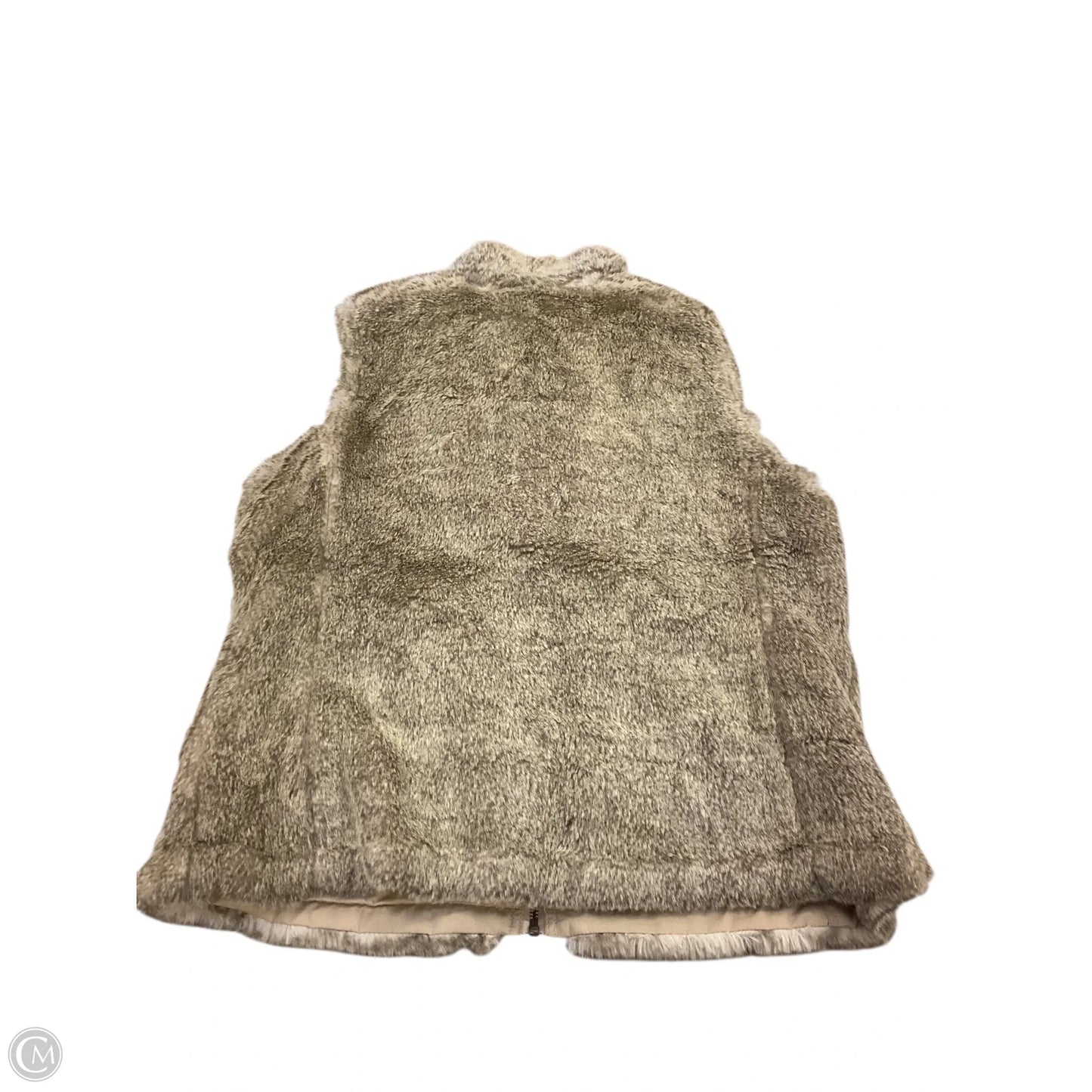Vest Faux Fur & Sherpa By Clothes Mentor In Tan, Size: M