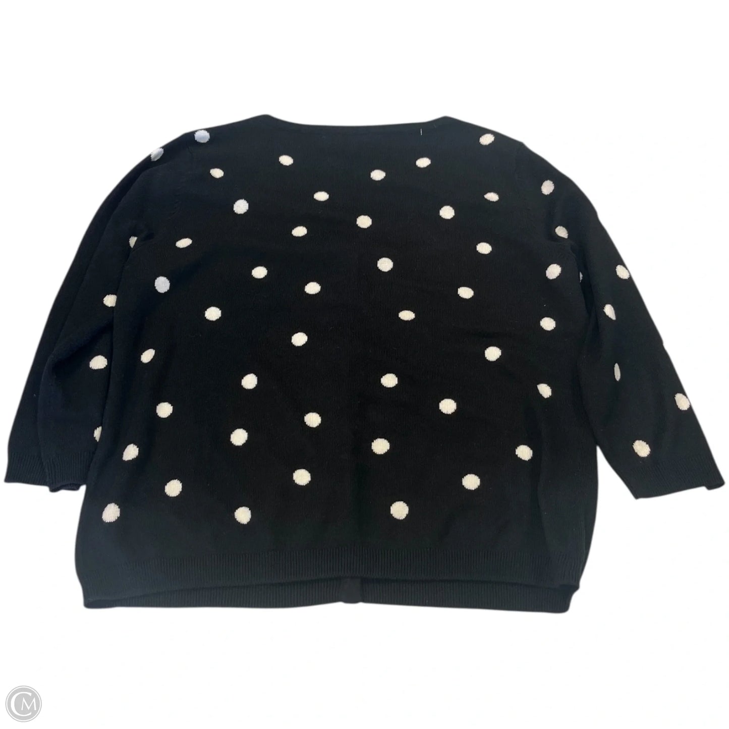 Top Long Sleeve By Talbots In Polkadot Pattern, Size: M
