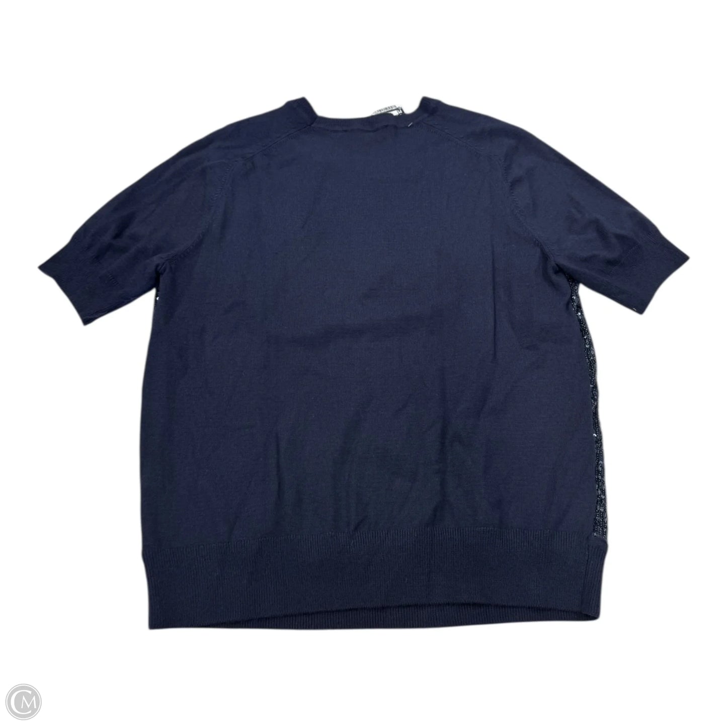 Top Short Sleeve By Ann Taylor In Navy, Size: S