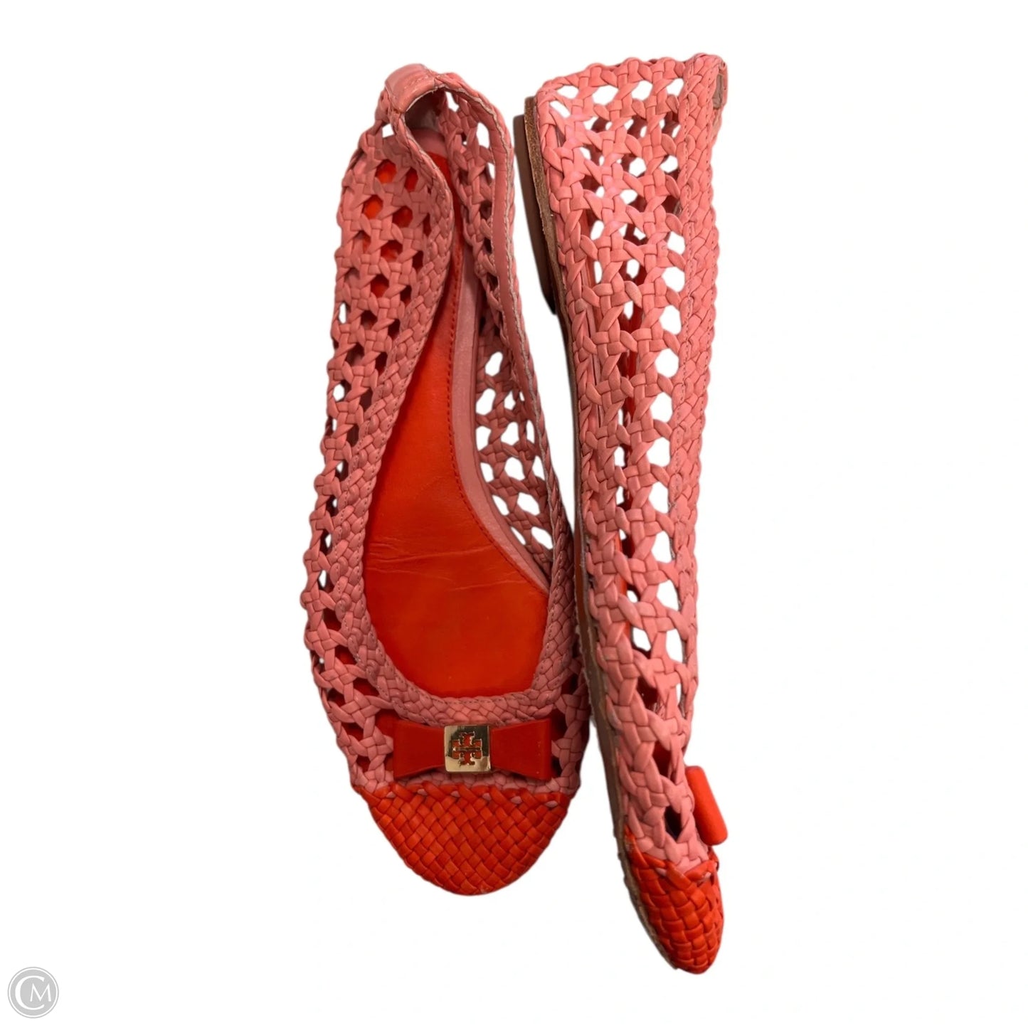 Shoes Designer By Tory Burch In Orange & Pink, Size: 7.5