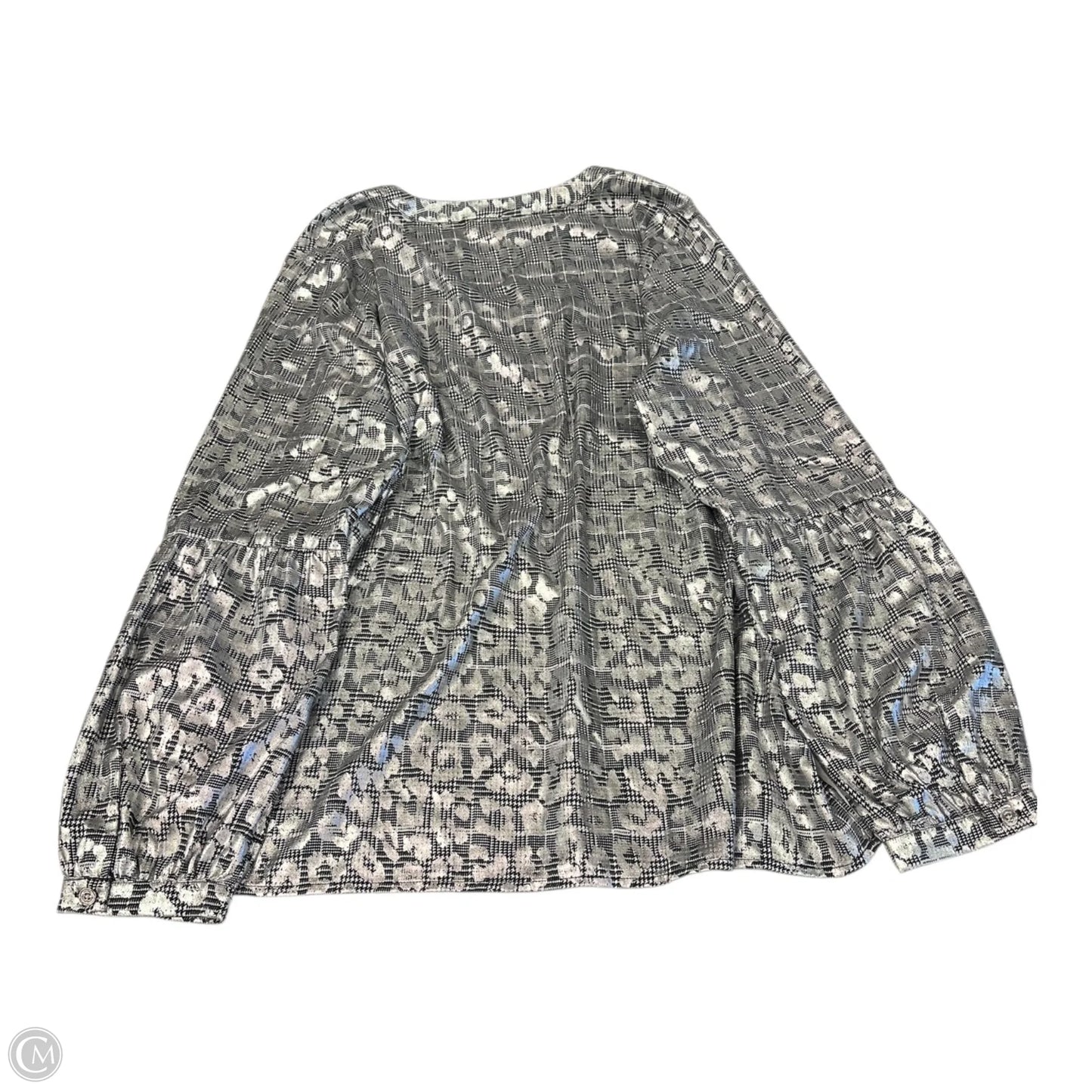 Top Long Sleeve By Michael By Michael Kors In Silver, Size: Xl