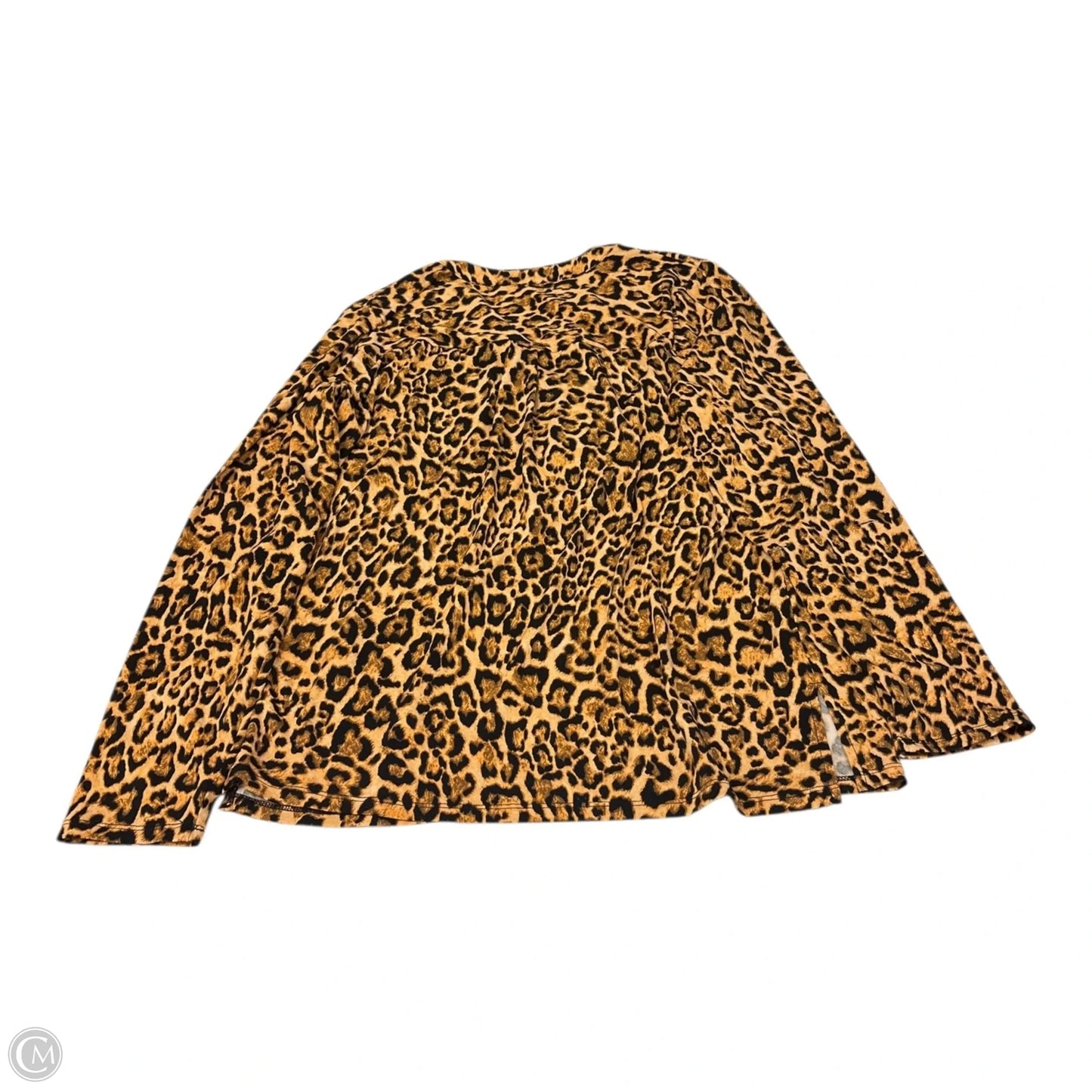 Top Long Sleeve By Michael By Michael Kors In Animal Print, Size: Xl