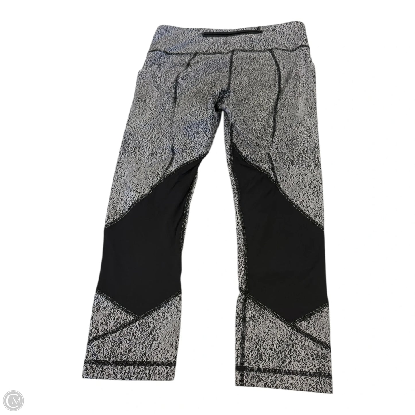 Athletic Capris By Lululemon In Black & White, Size: 8