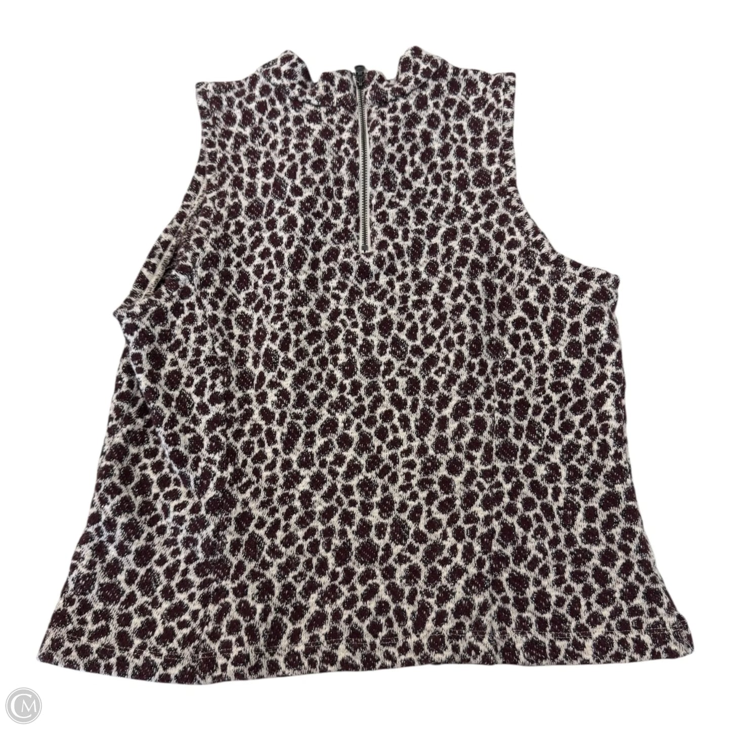 Blouse Sleeveless By Anthropologie In Animal Print, Size: S