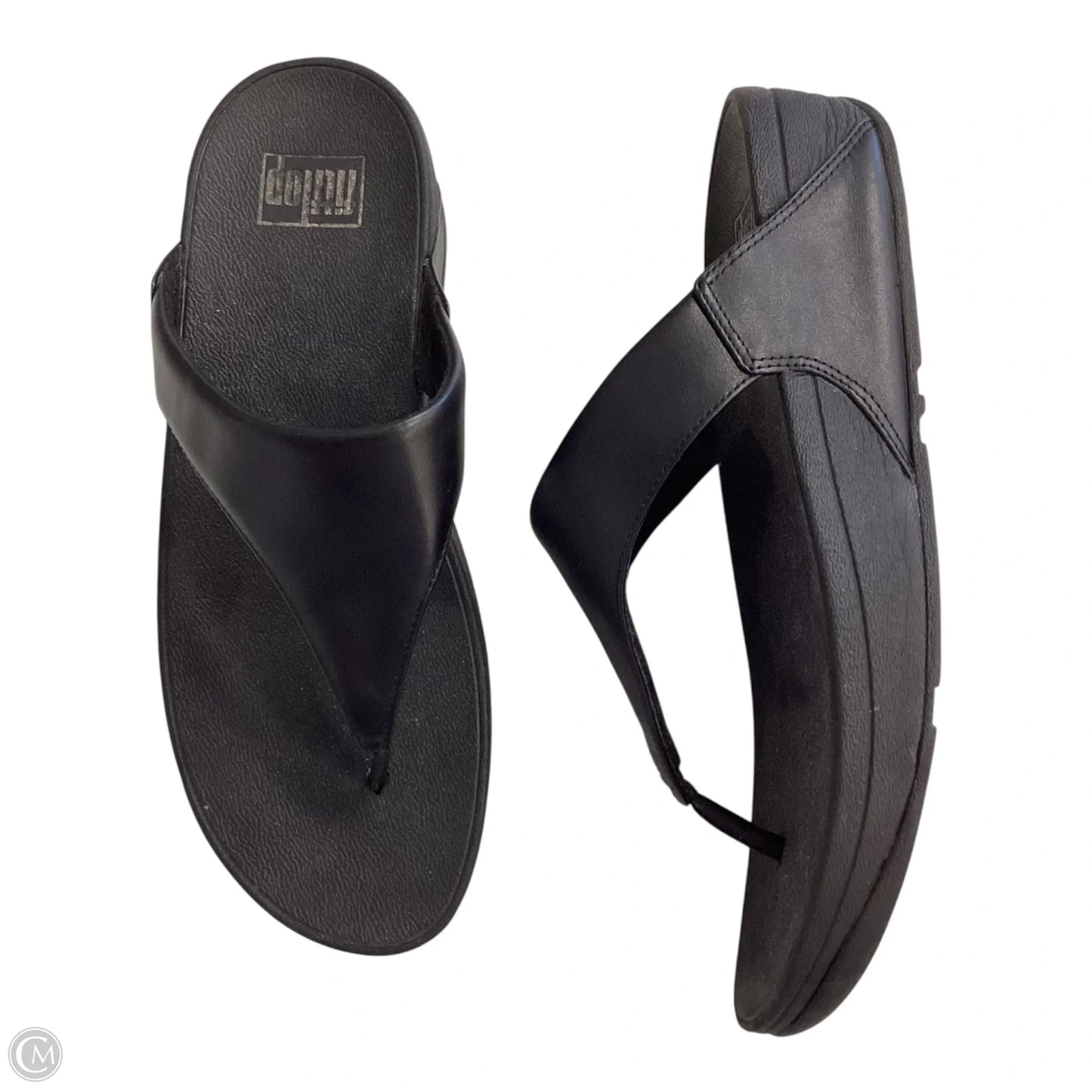 Sandals Heels Wedge By Fitflop In Black, Size: 10