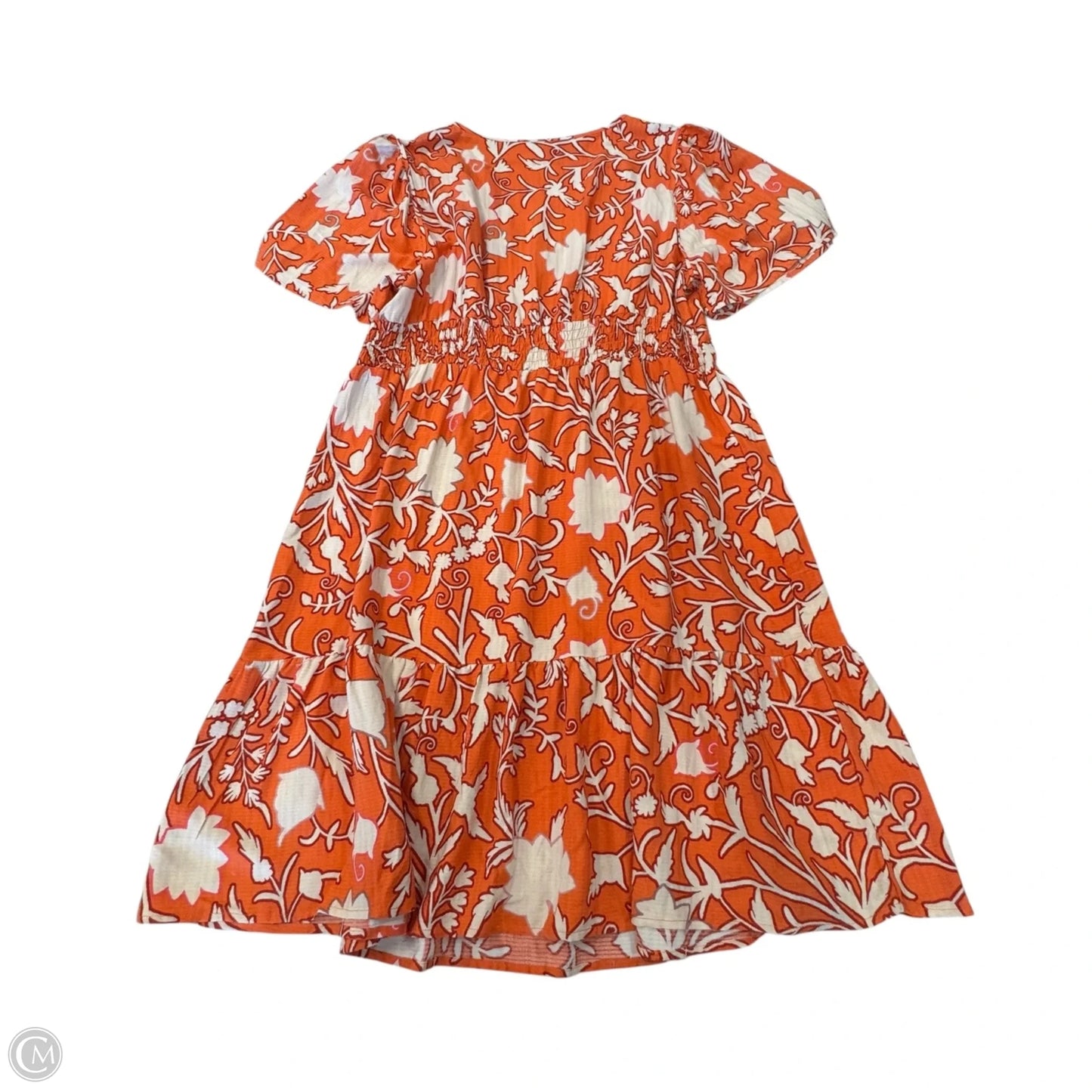 Dress Casual Short By Knox Rose In Orange & White, Size: Xl