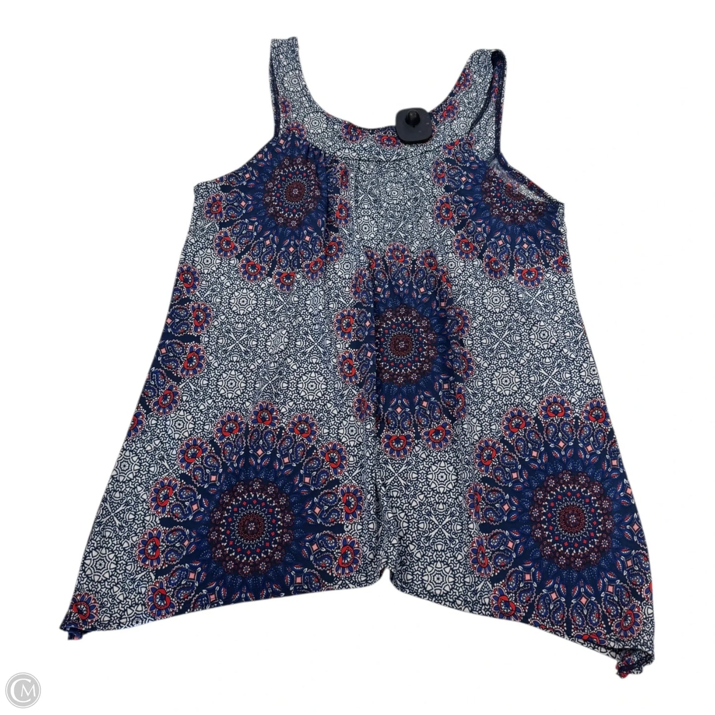 Top Sleeveless By Clothes Mentor In Blue & Red & White, Size: M