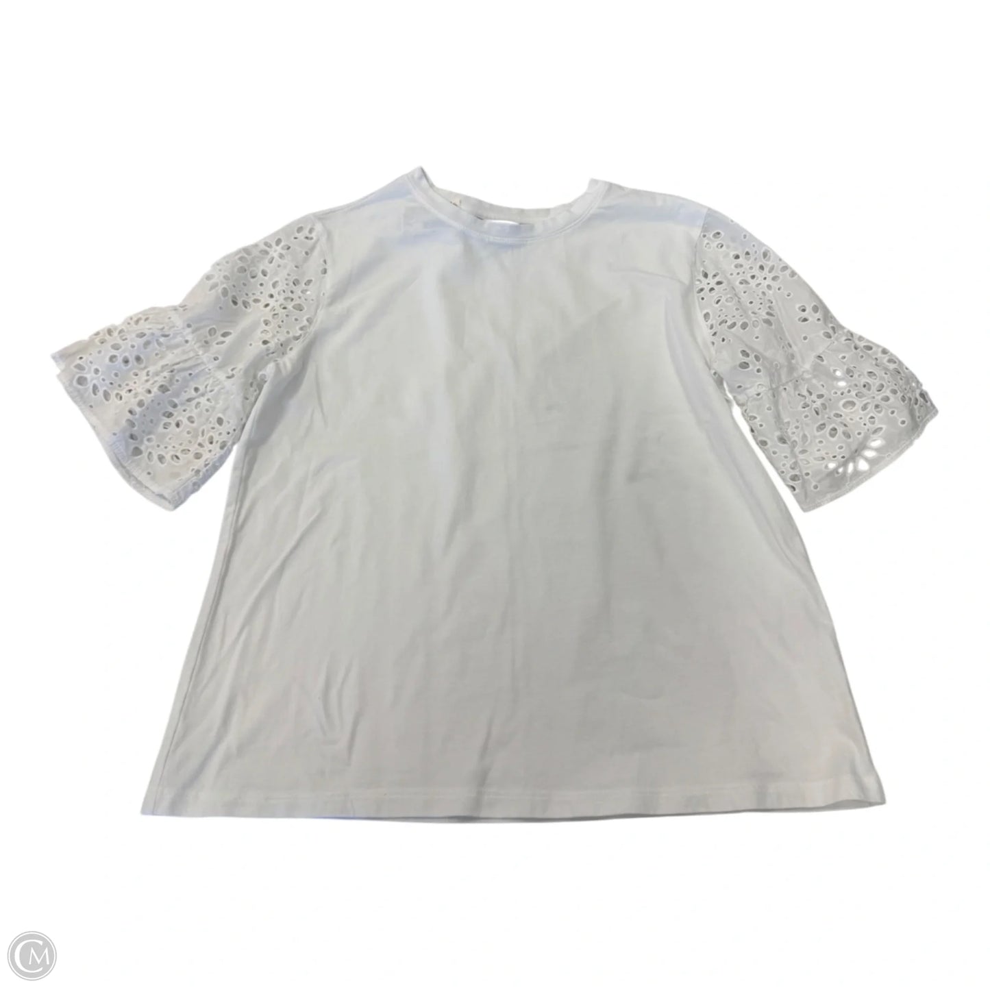 Top Short Sleeve By Banana Republic In White, Size: M