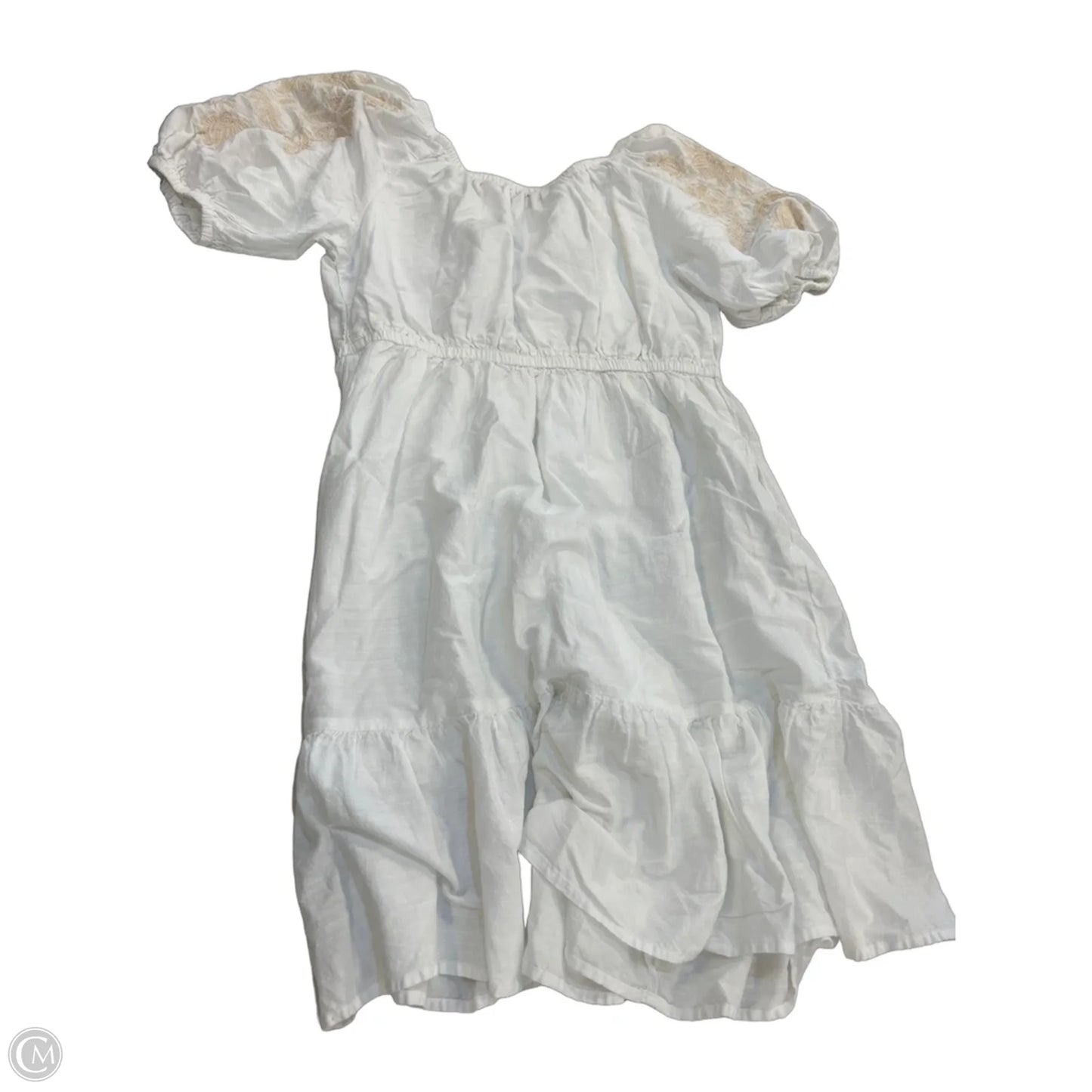 Dress Casual Short By Knox Rose In Cream & White, Size: M