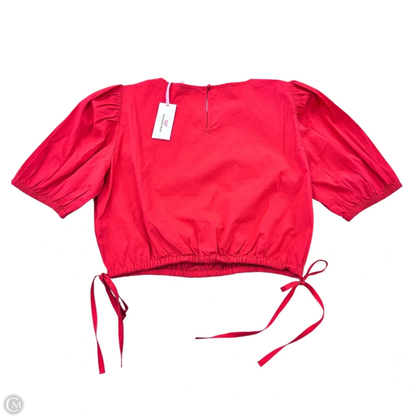 Blouse Short Sleeve By Vineyard Vines In Red, Size: L