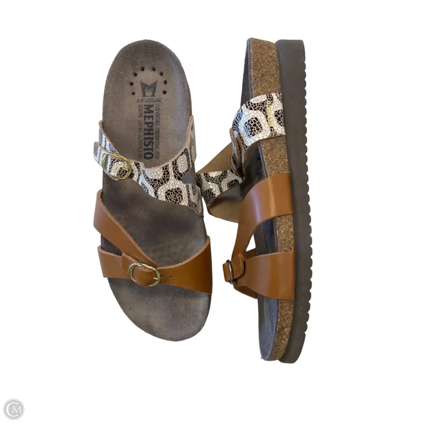 Sandals Flats By Mephisto In Animal Print, Size: 8.5