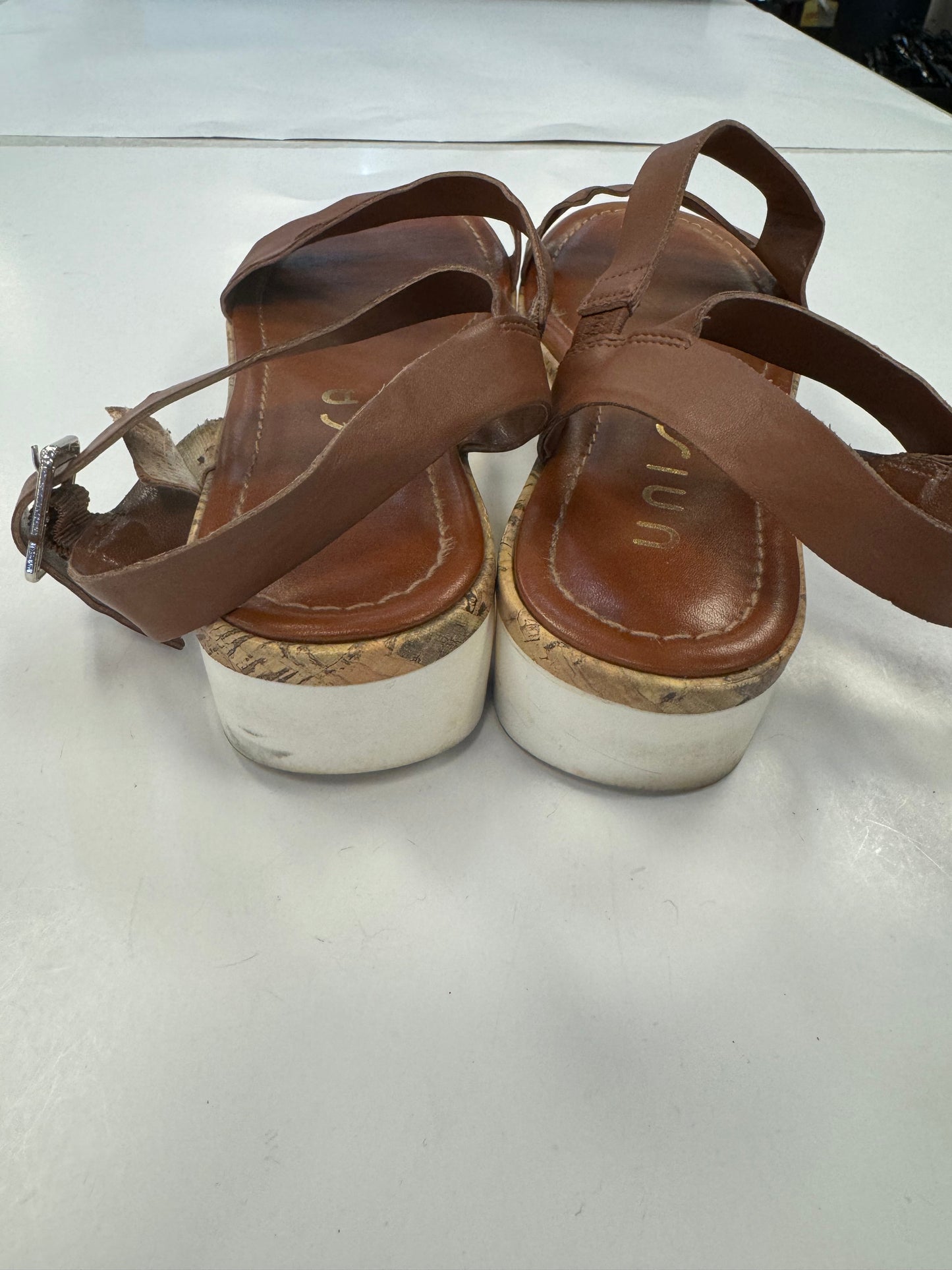 Sandals Heels Platform By Unisa In Brown, Size: 7