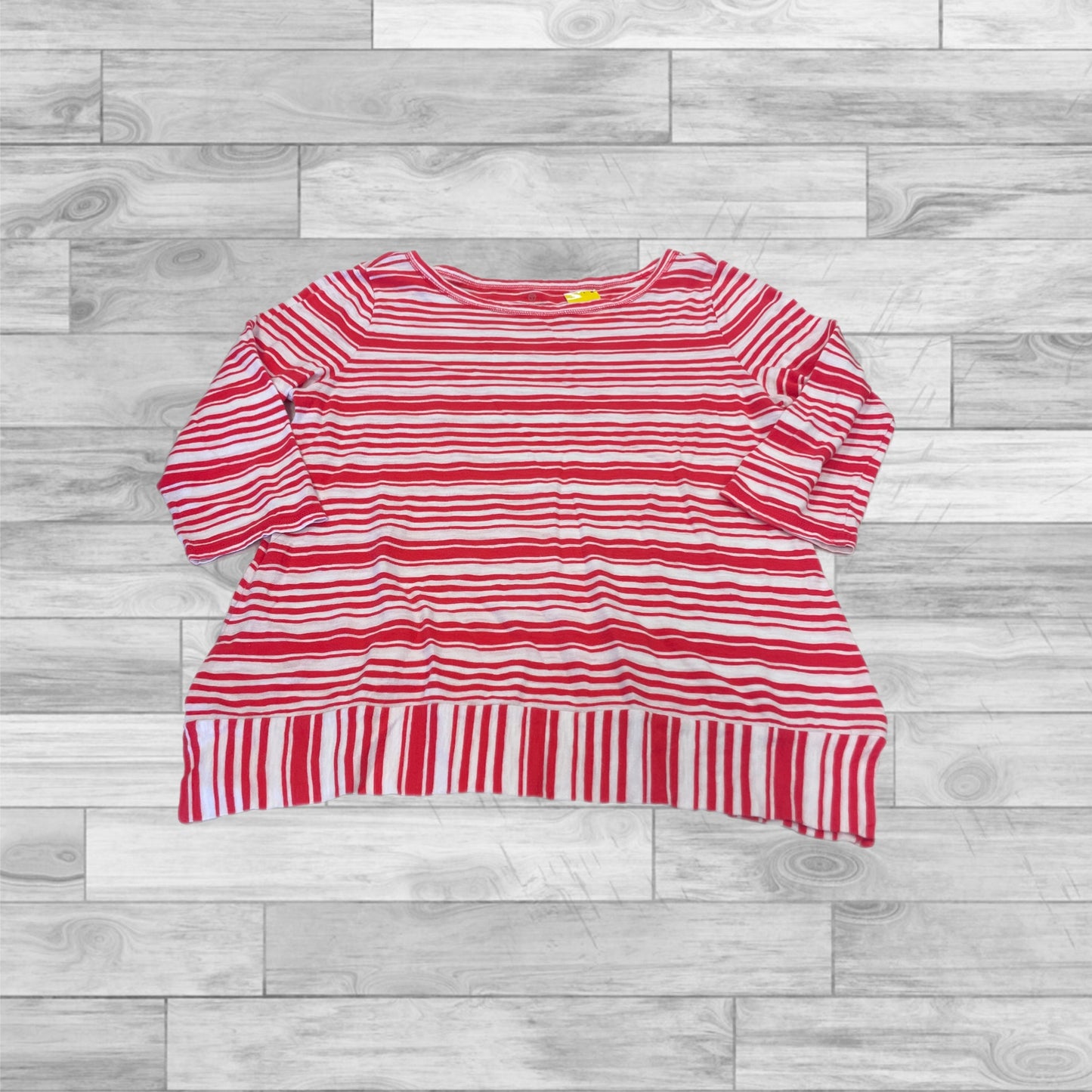 Top 3/4 Sleeve Basic By Talbots In Coral, Size: Petite Medium