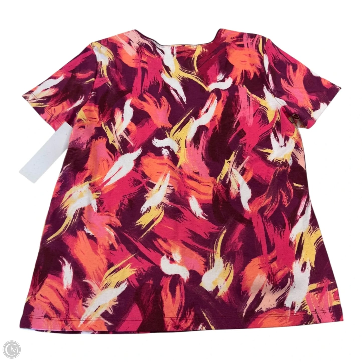 Top Short Sleeve By Karen Scott In Multi-colored, Size: Petite L