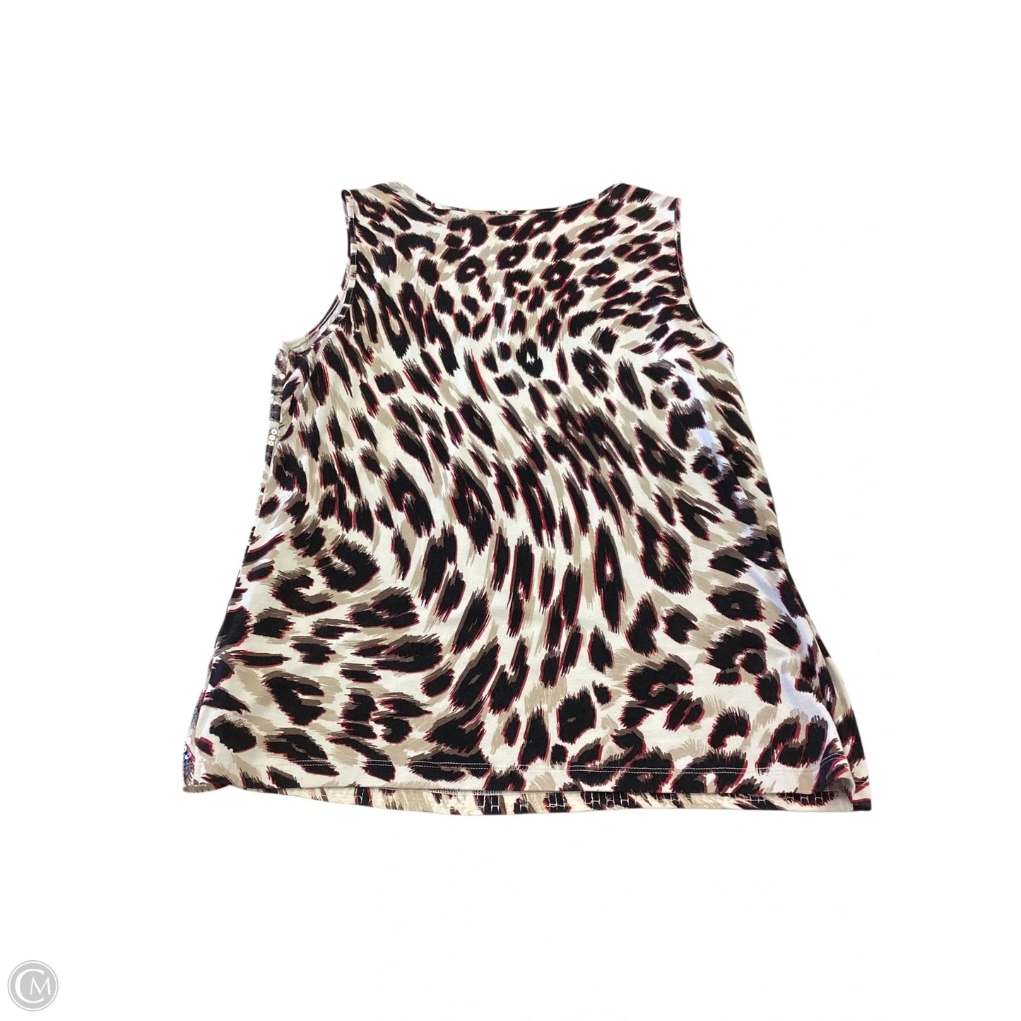 Top Sleeveless By Chicos In Red & White, Size: 1