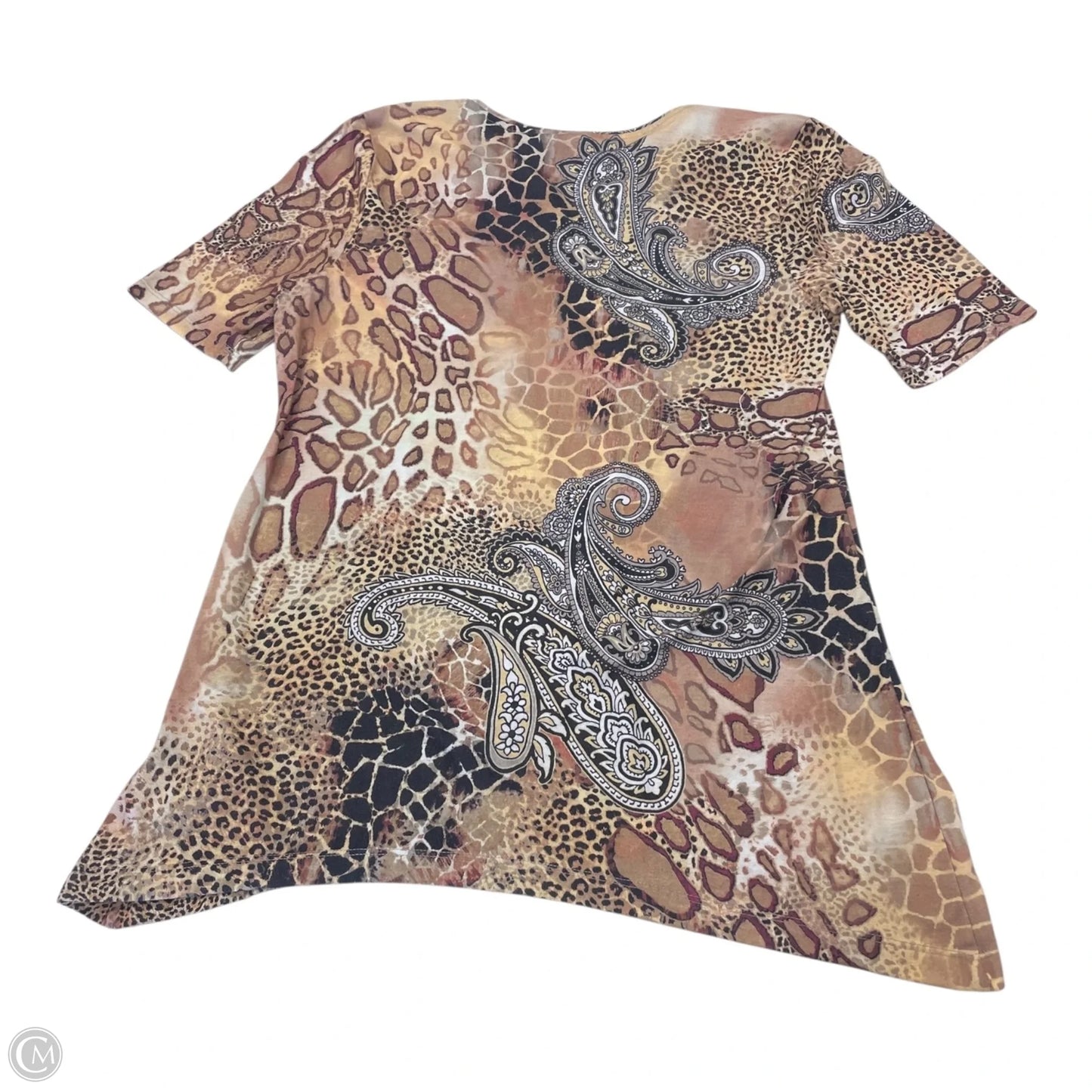Top Short Sleeve By Chicos In Animal Print, Size: 1 (Medium)