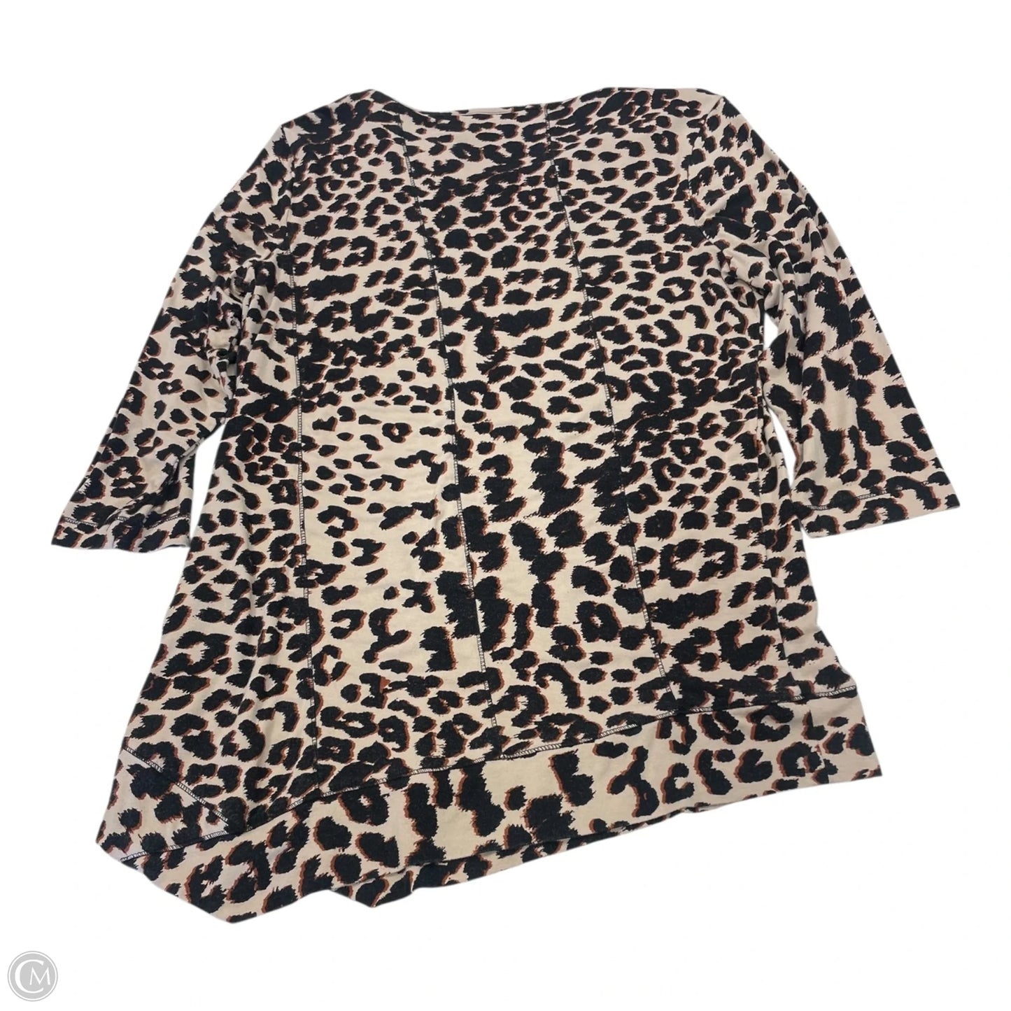 Top 3/4 Sleeve By Chicos In Animal Print, Size: M