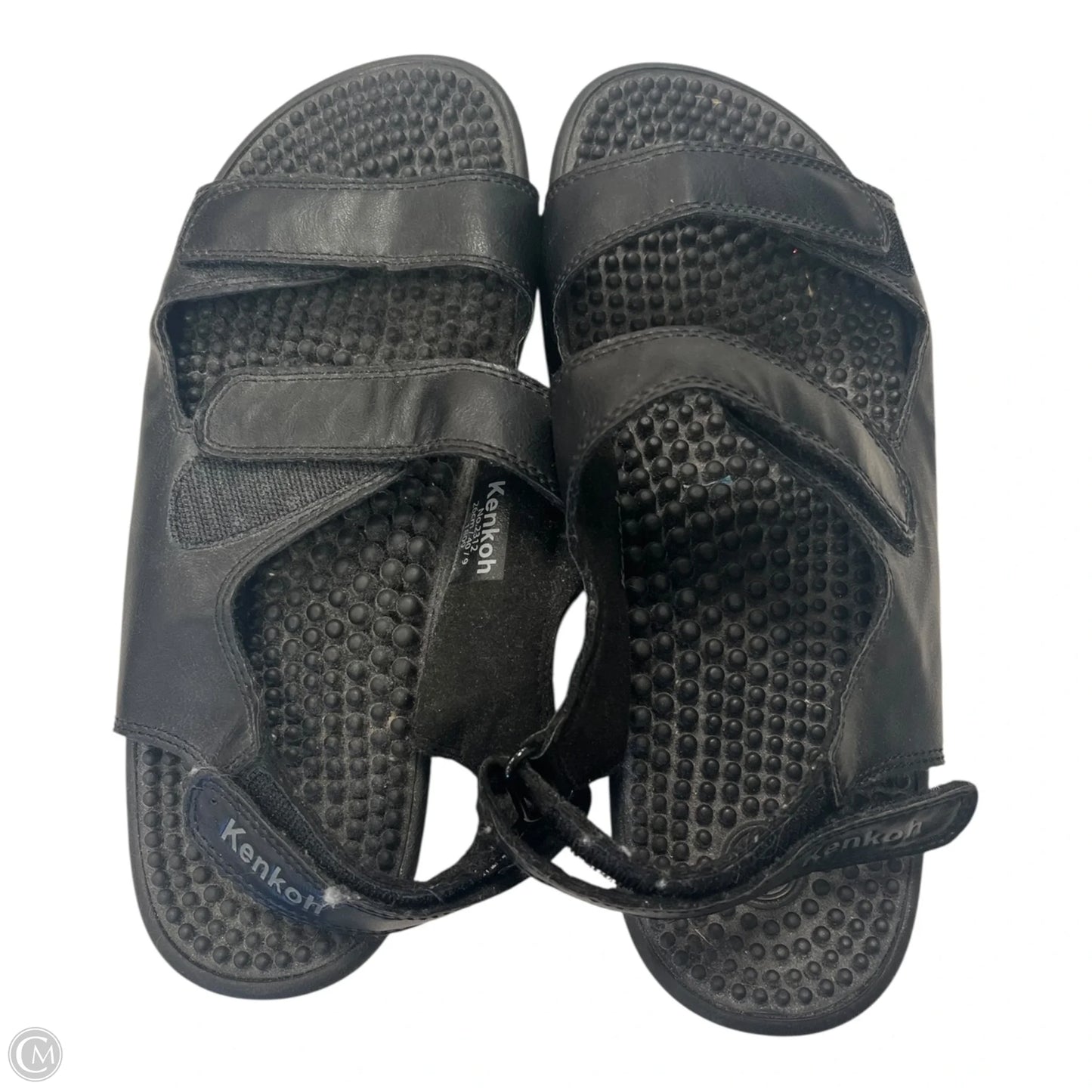Sandals Flats By Clothes Mentor In Black, Size: 8.5