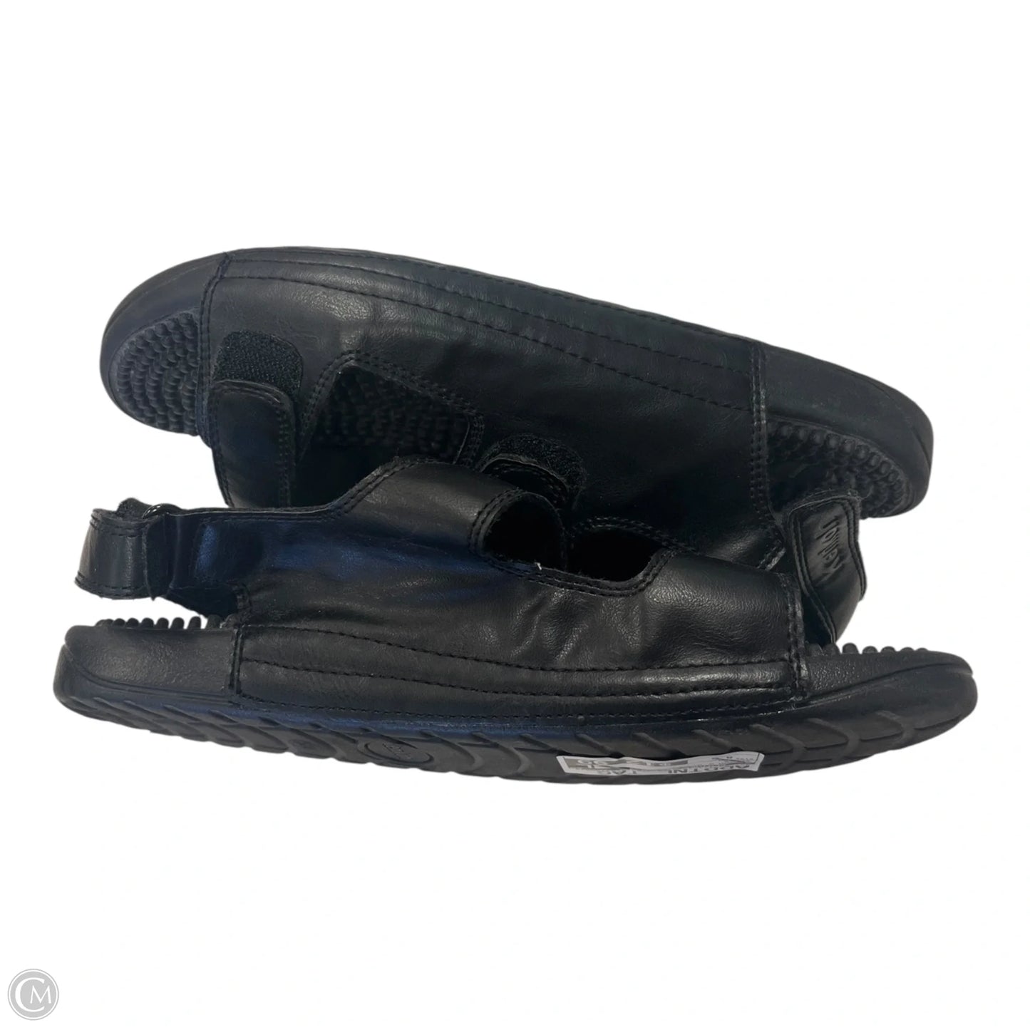 Sandals Flats By Clothes Mentor In Black, Size: 8.5